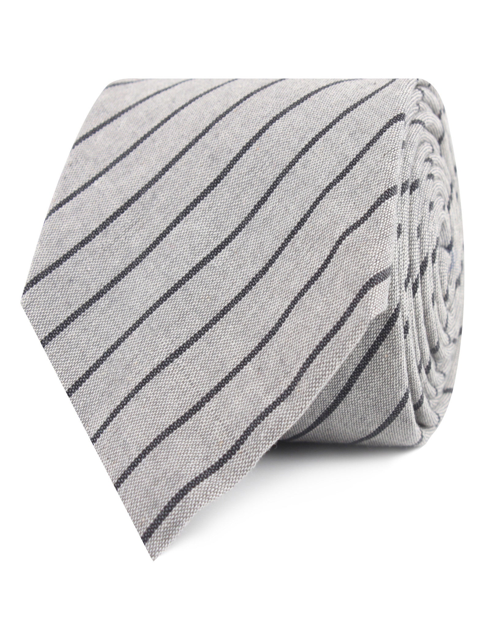 Ash Gray Pinstripe Tie