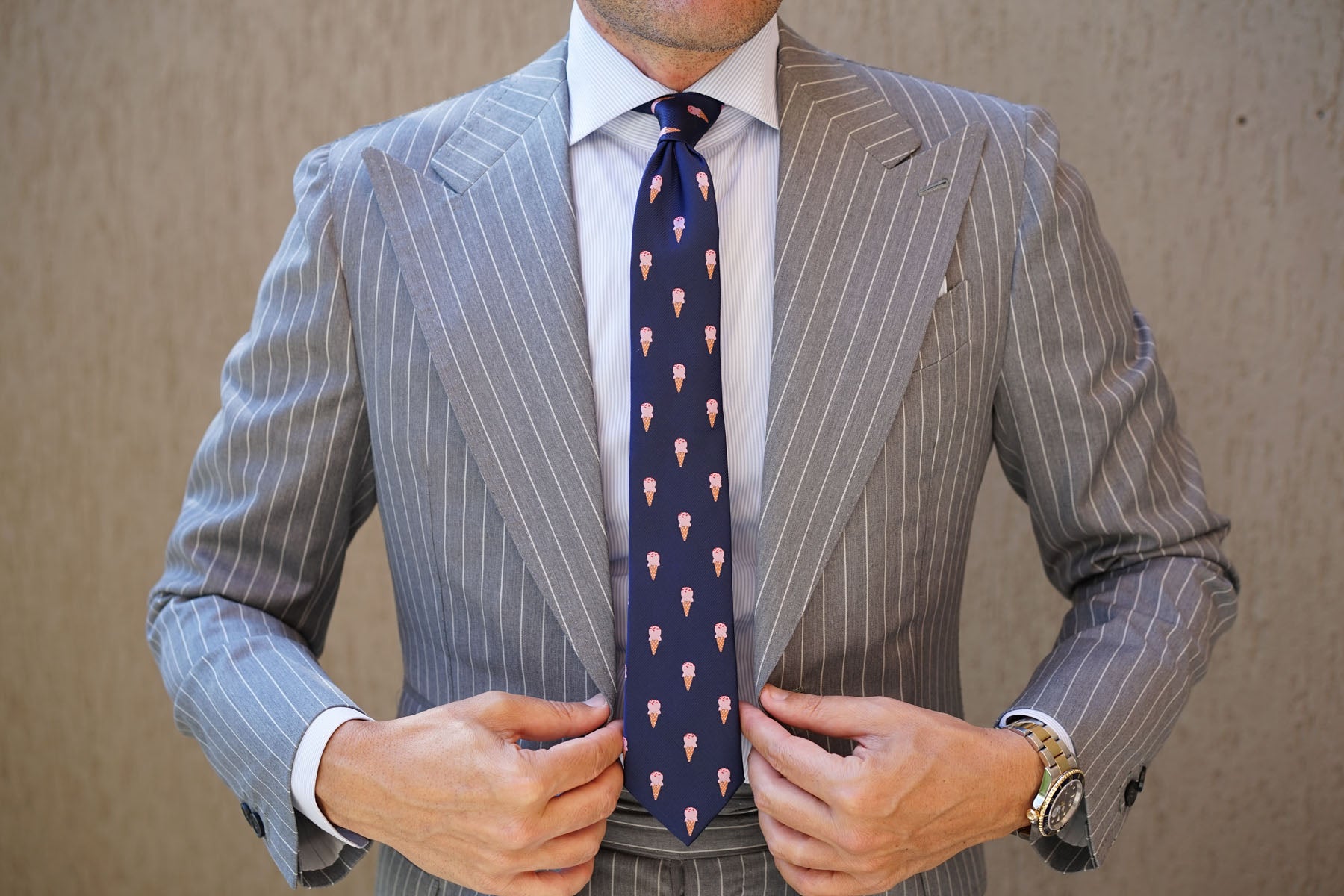 Strawberry Ice Cream Skinny Tie