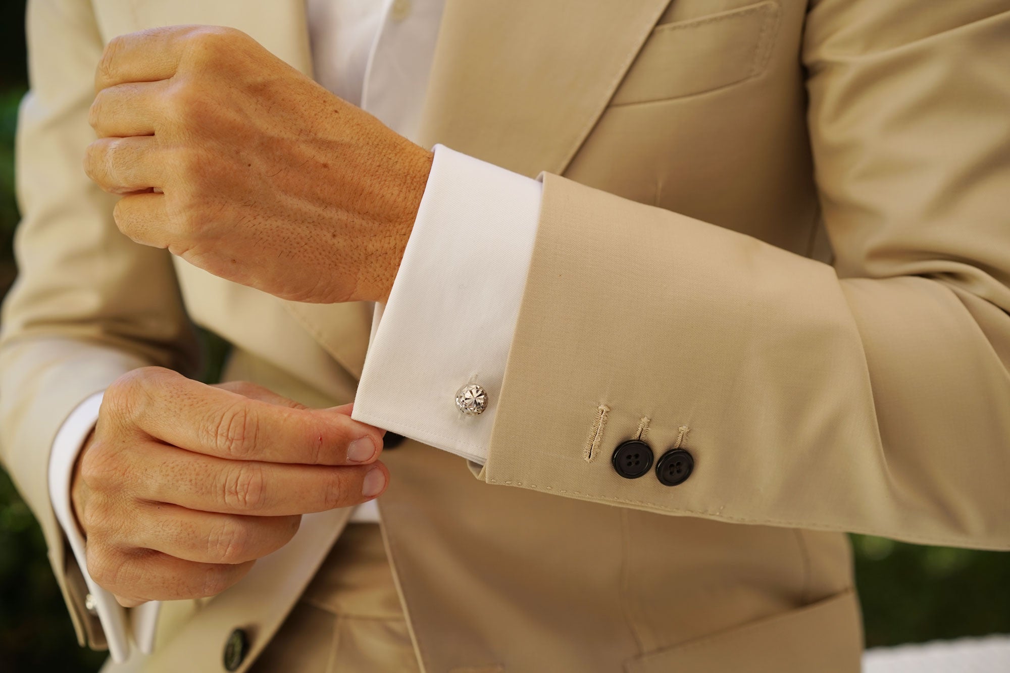 Silver Wrecking Ball Cufflinks