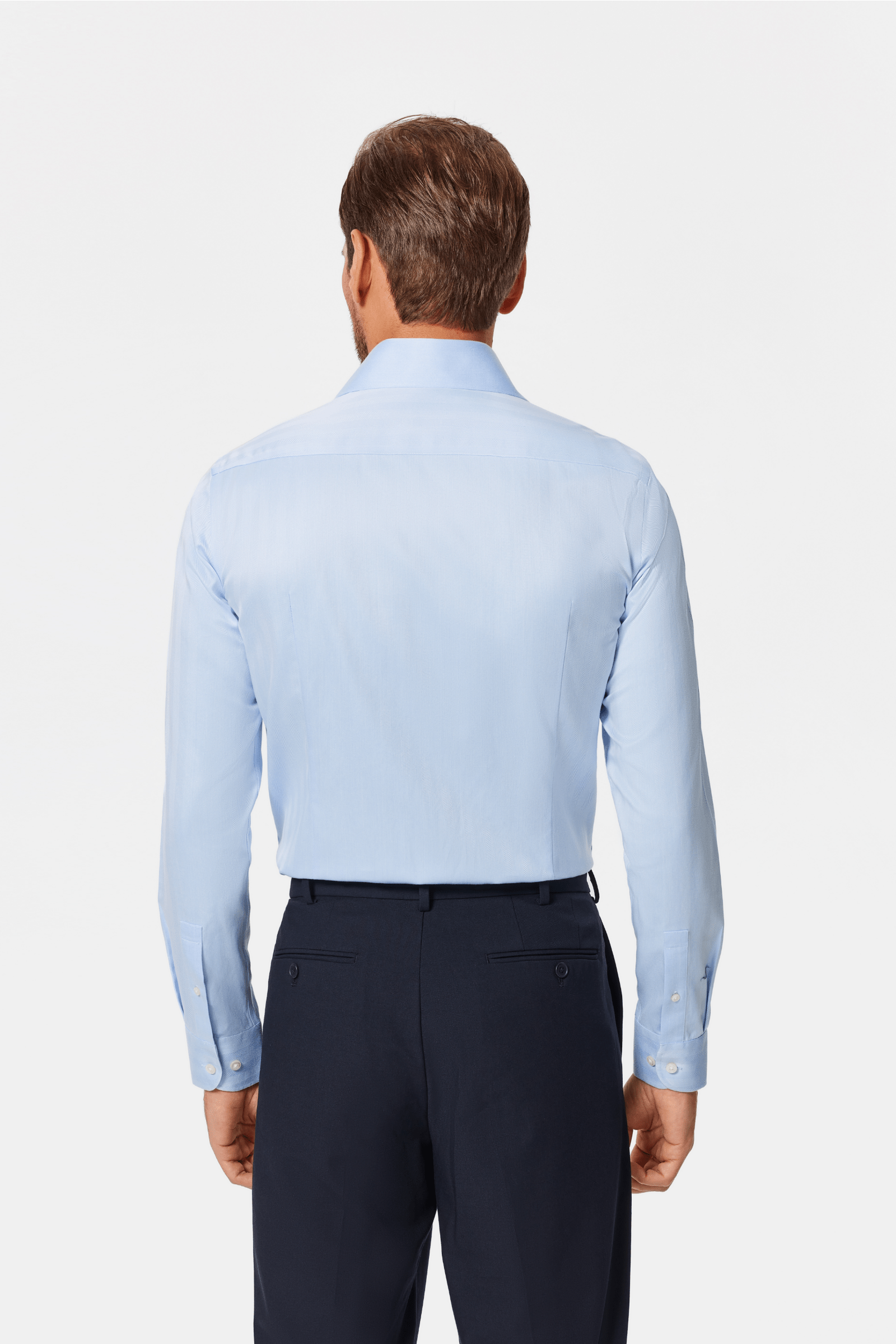 Lapaglia Blue Herringbone Lucious Non-Iron Shirt