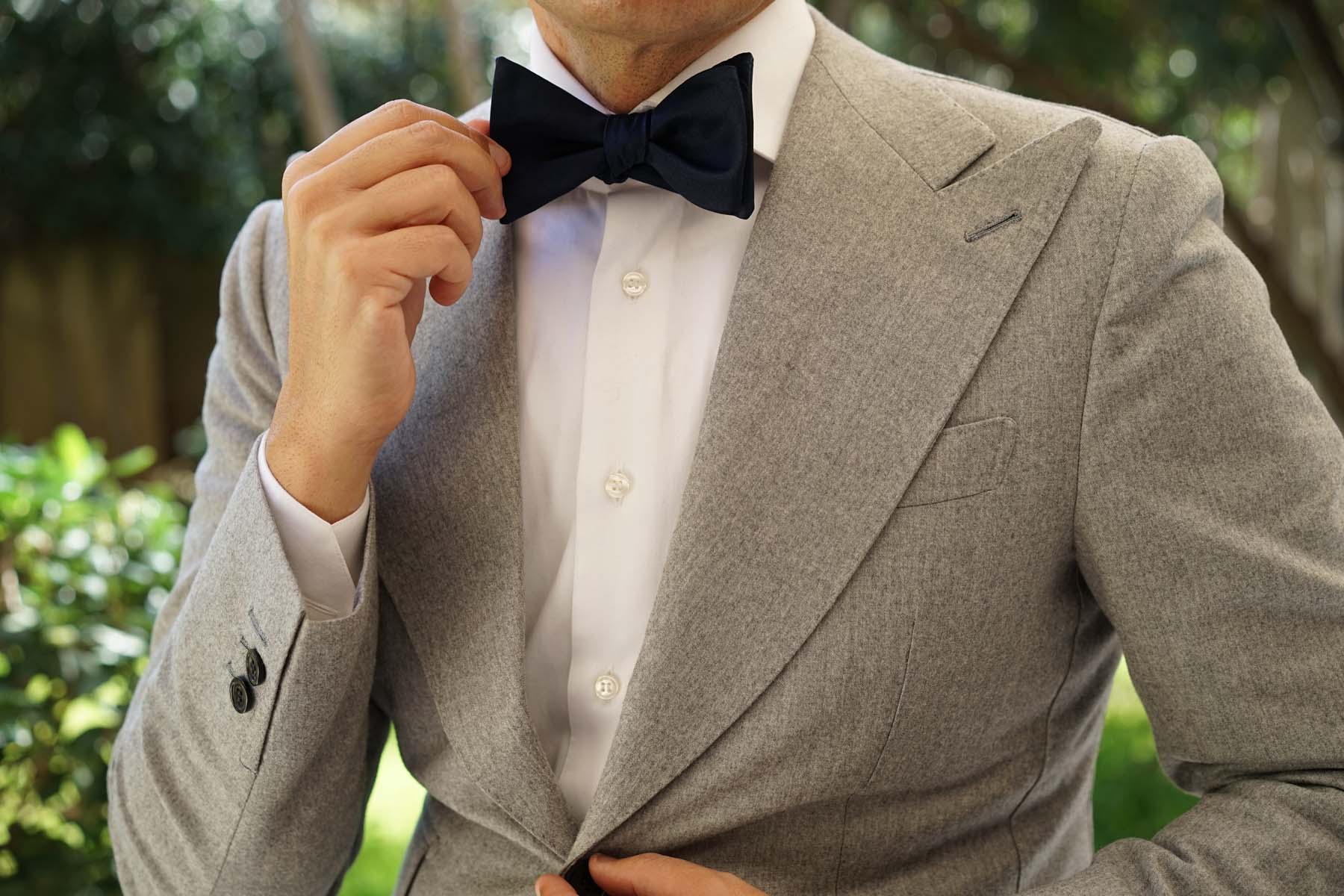 Navy Blue - Bow Tie (Untied)