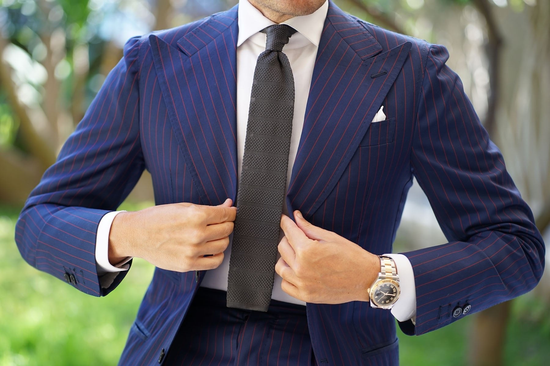 Everton Grey Knitted Tie