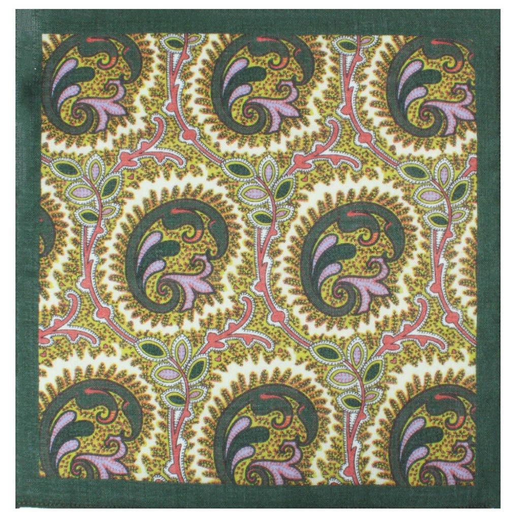 Rambling Rose Wool Pocket Square