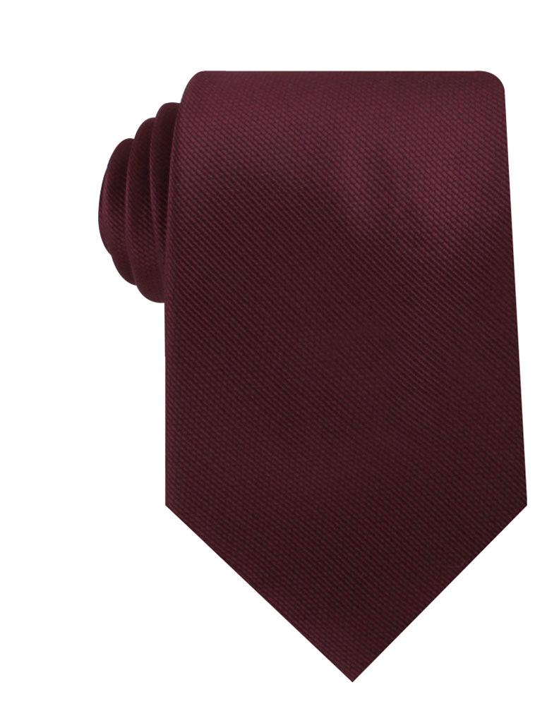 Garnet Wine Burgundy Weave Necktie