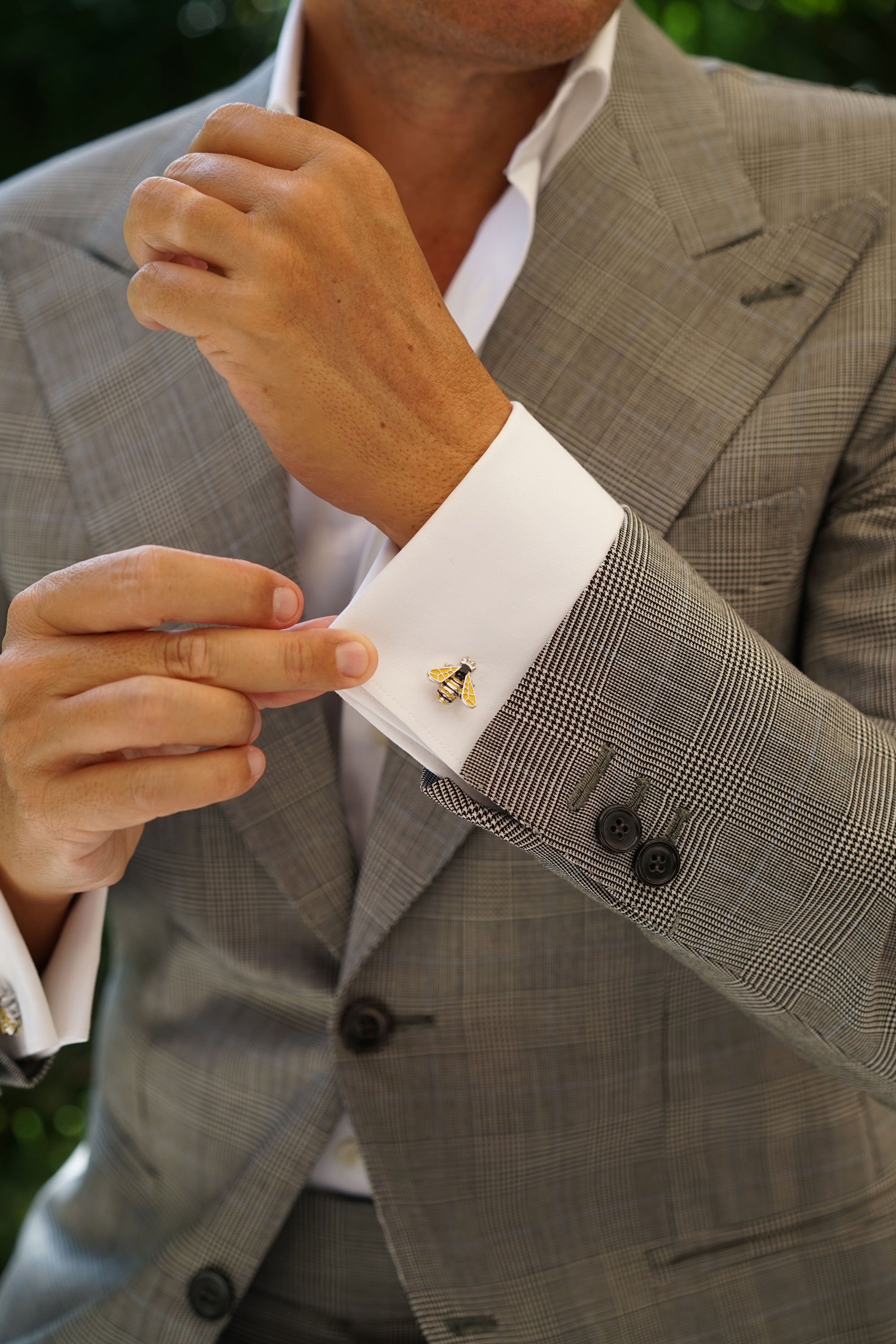 Yellow Bumble Bee Cufflinks