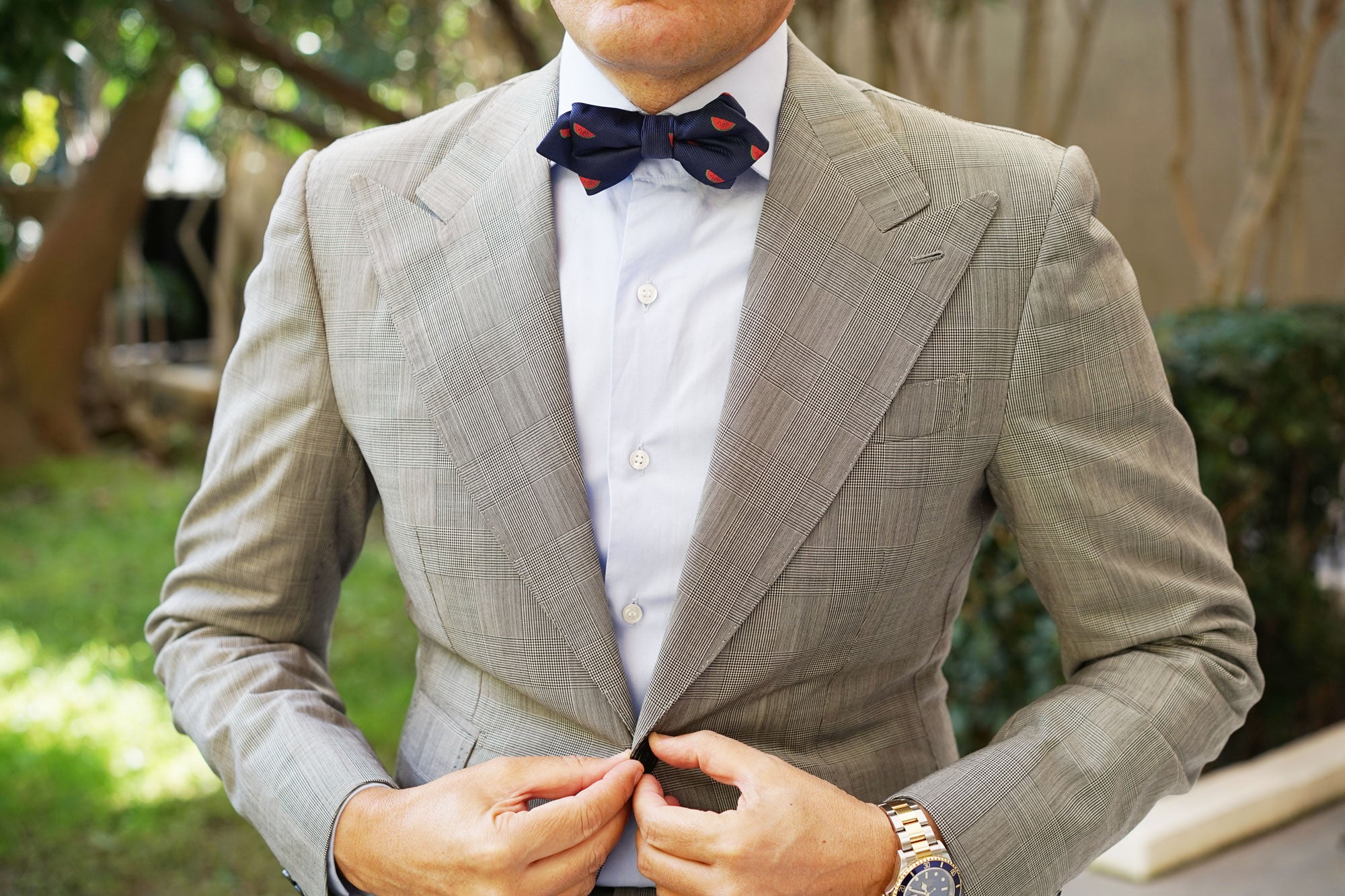 Watermelon Diamond Bow Tie