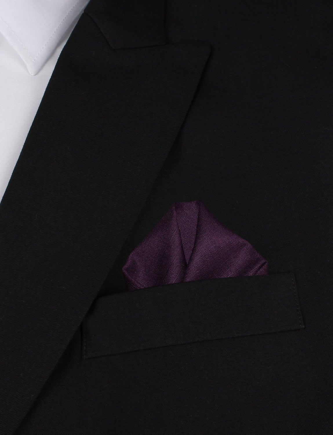 Purple Plum Slub Linen Pocket Square