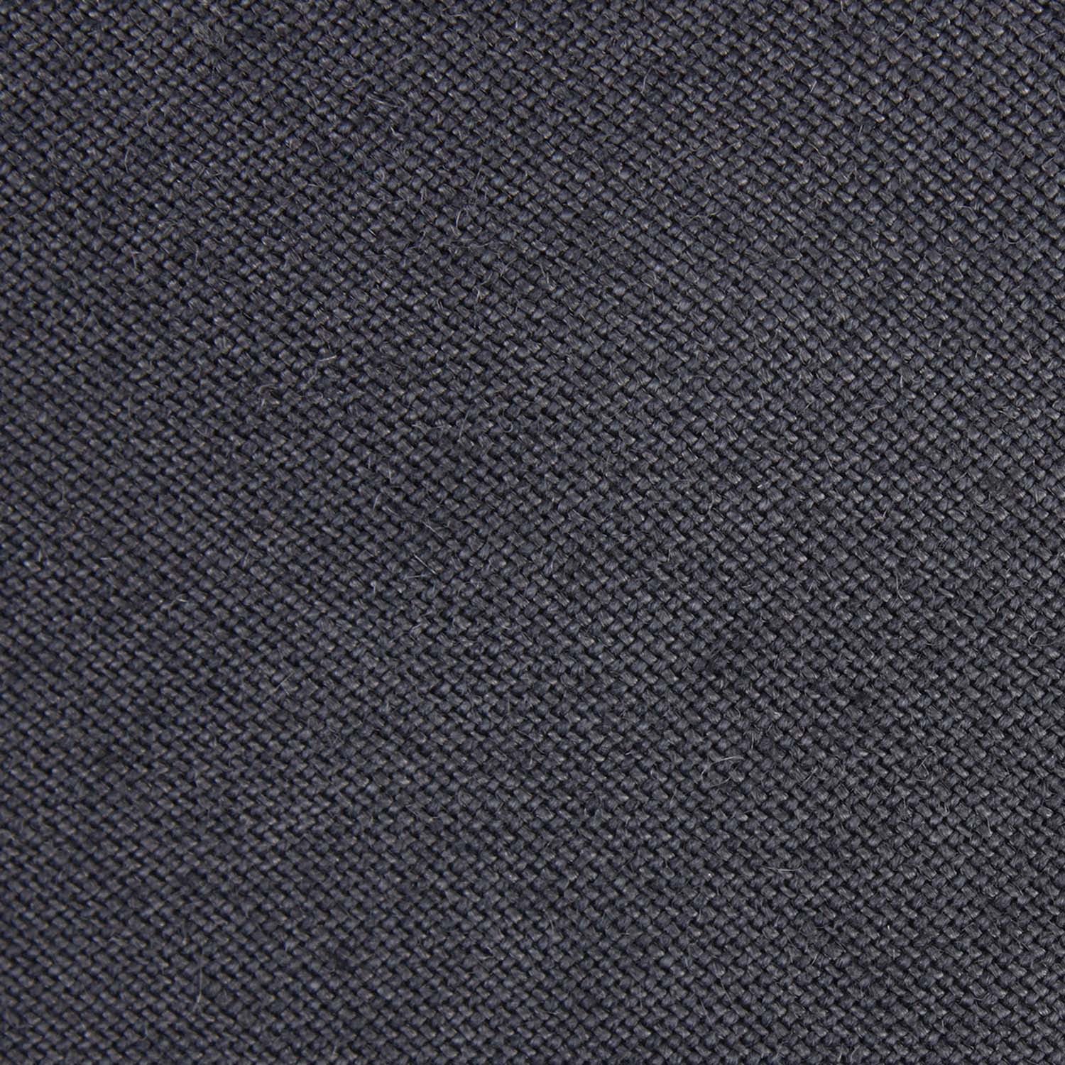 Charcoal Grey Slub Linen Skinny Tie