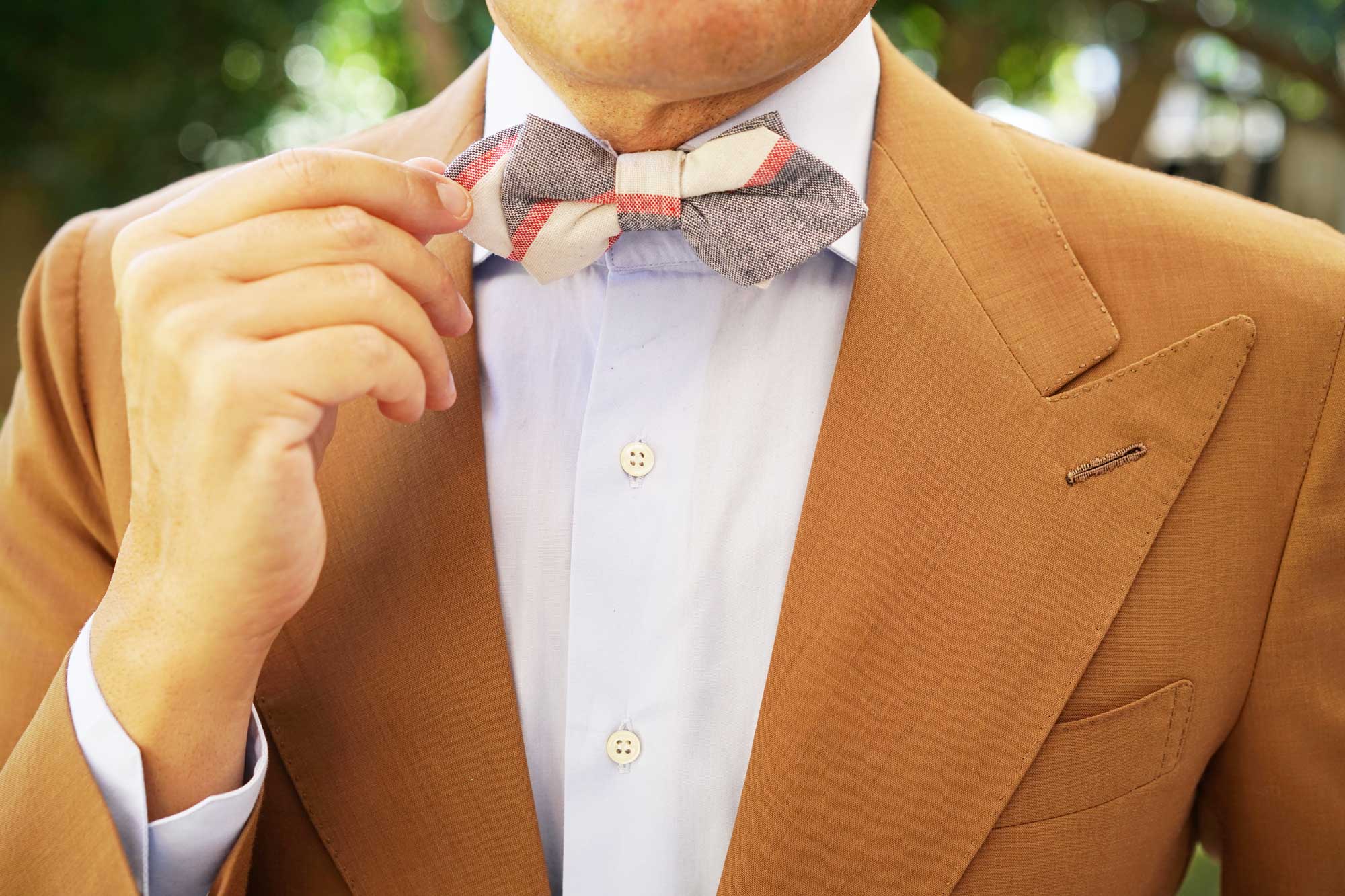 Napoleon Inferno Linen Diamond Bow Tie