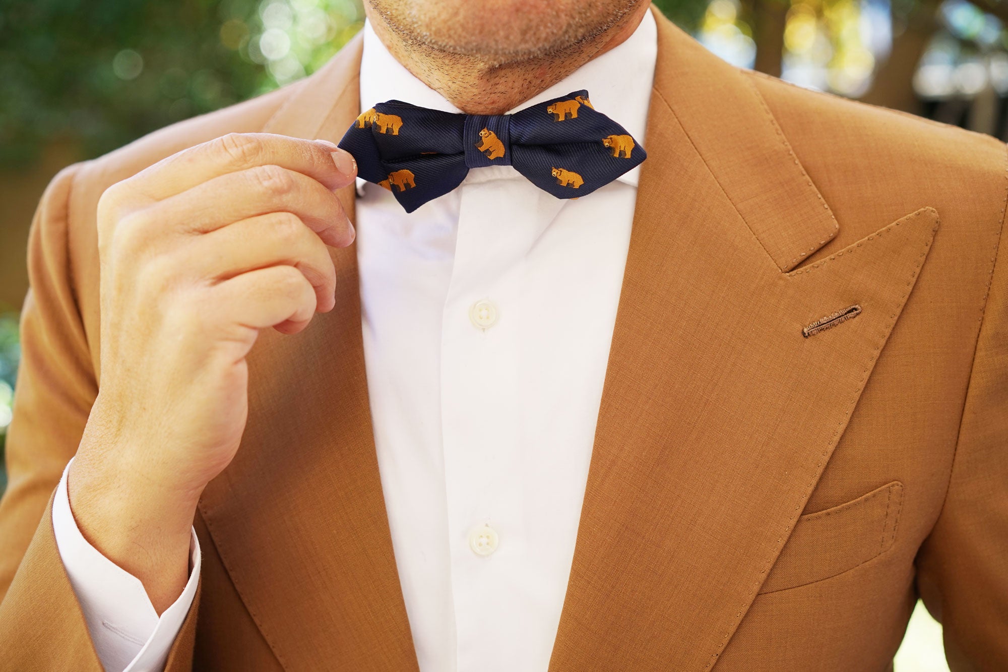 Lazy Bear Diamond Bow Tie