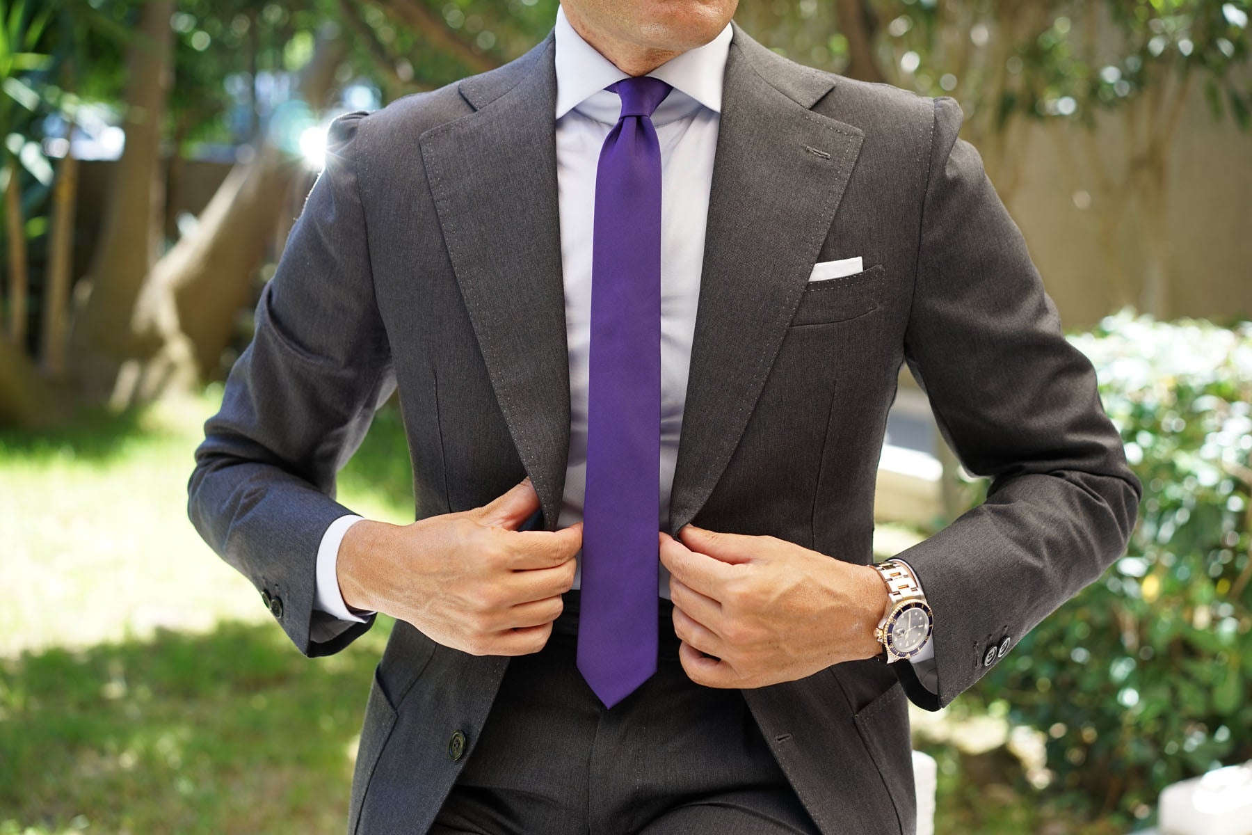 Royal Purple Skinny Tie