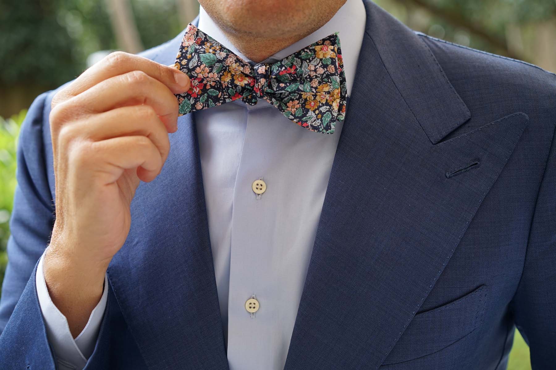 Stura Di Lanzo Floral Self Bow Tie