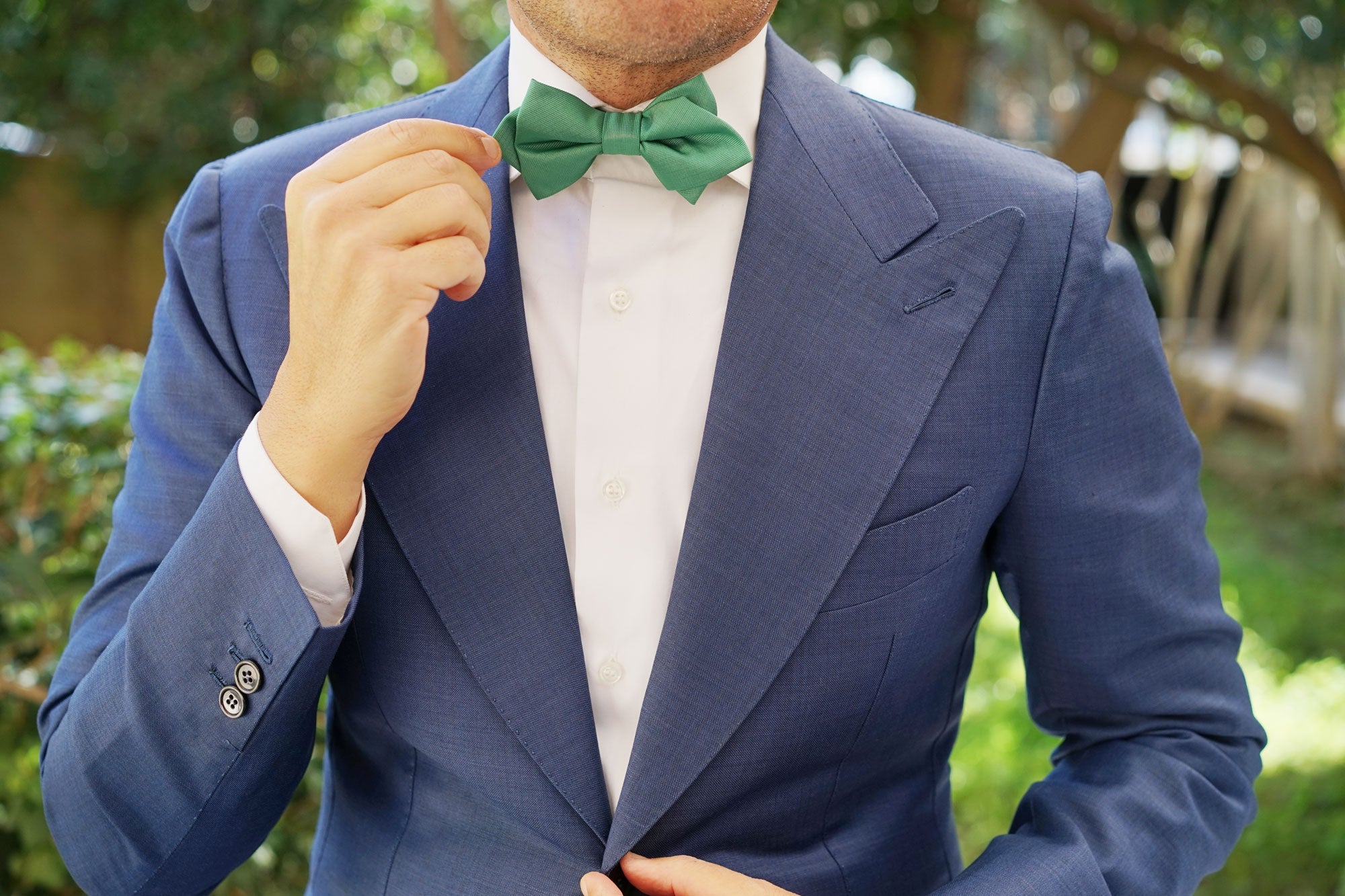 Brazilian Green Diamond Bow Tie