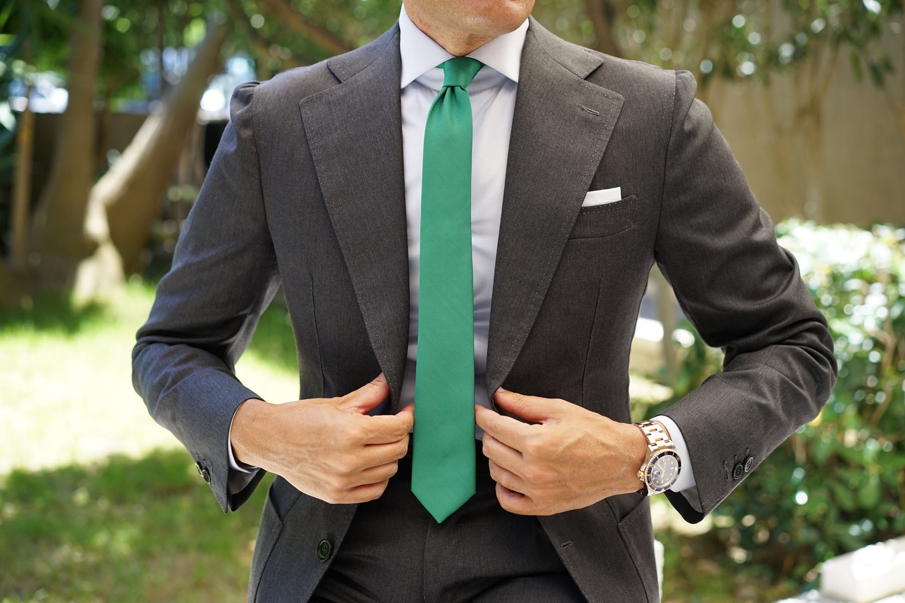 Brazilian Green Skinny Tie