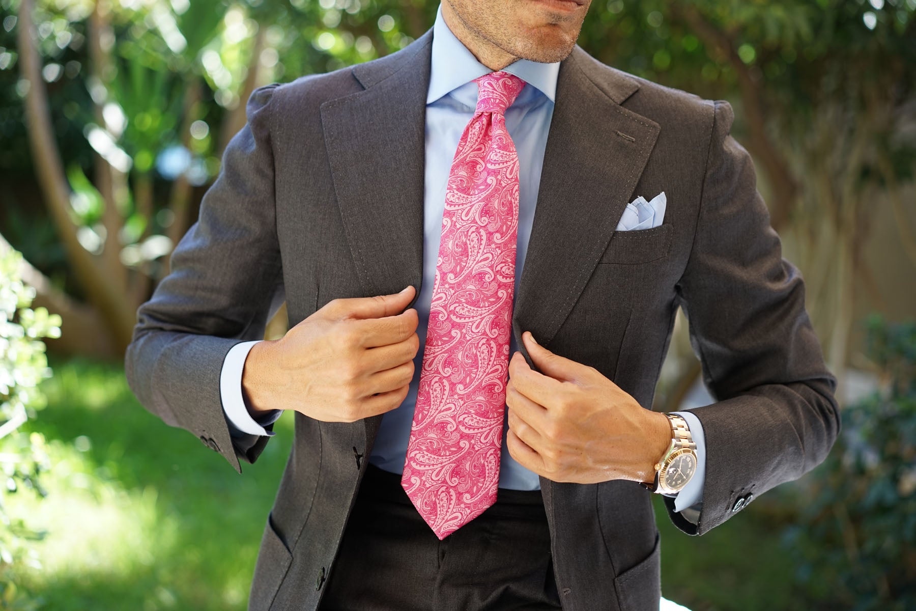 Paisley Pink Tie