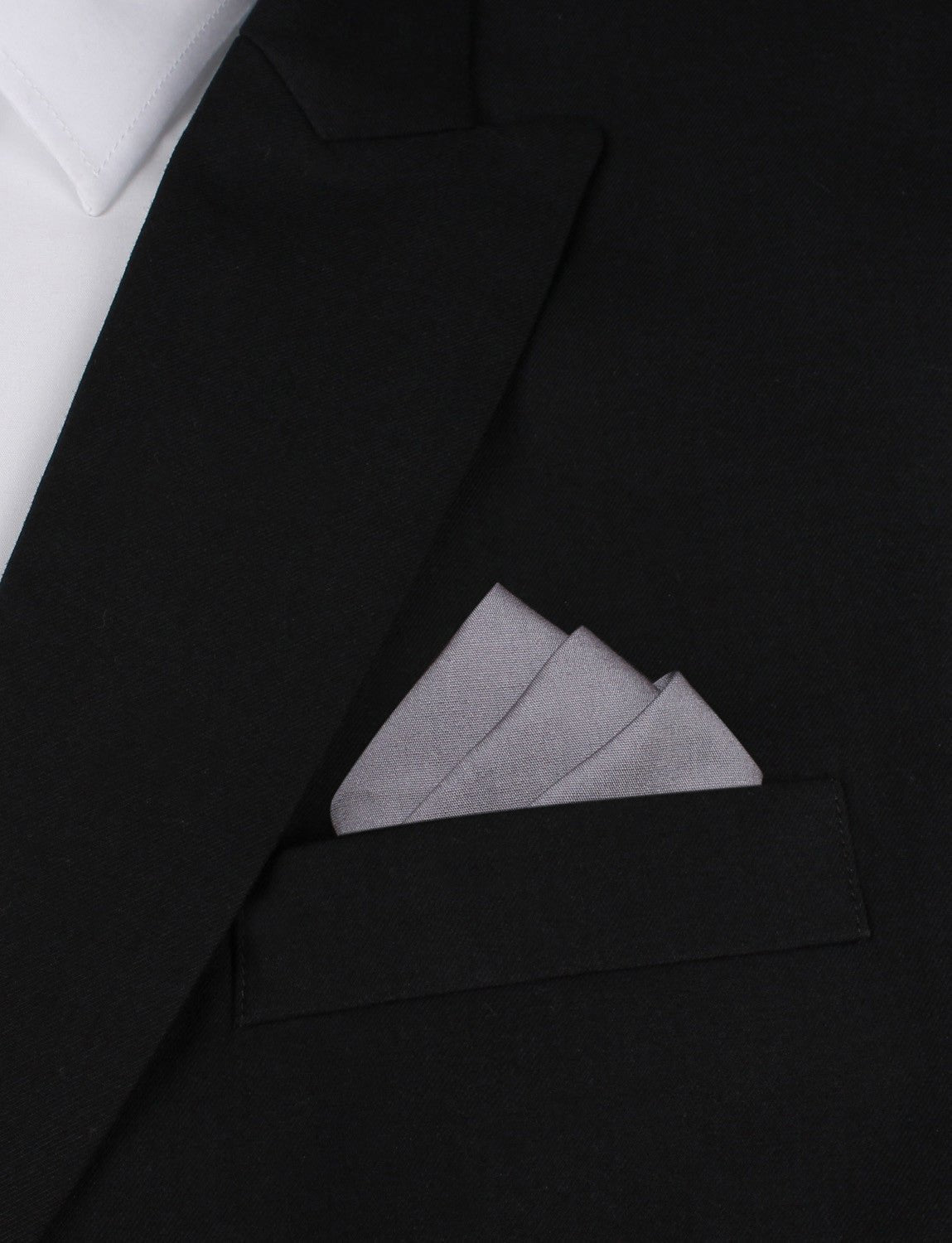 Charcoal Grey Cotton Pocket Square