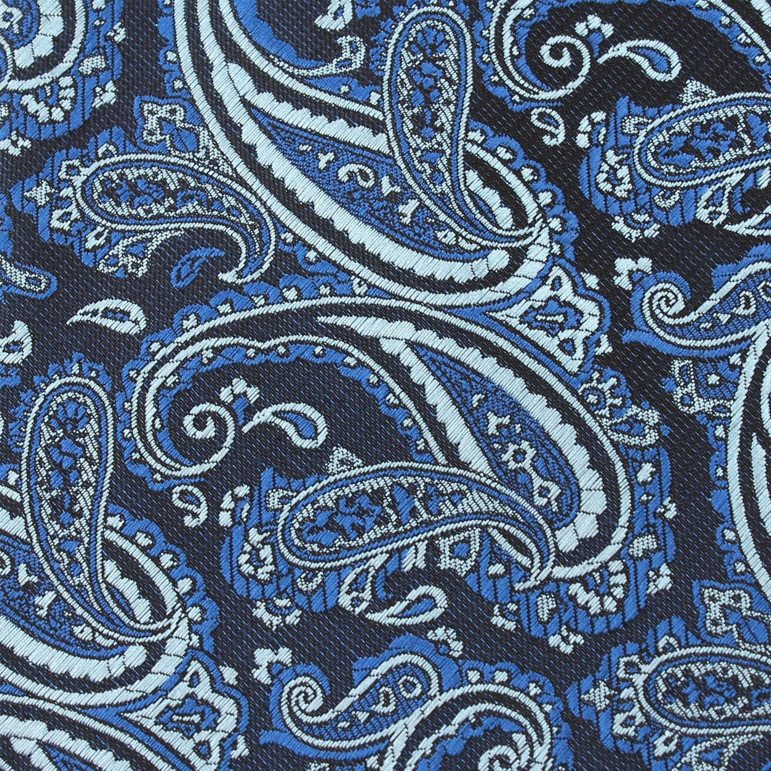 Paisley Black and Blue Skinny Tie