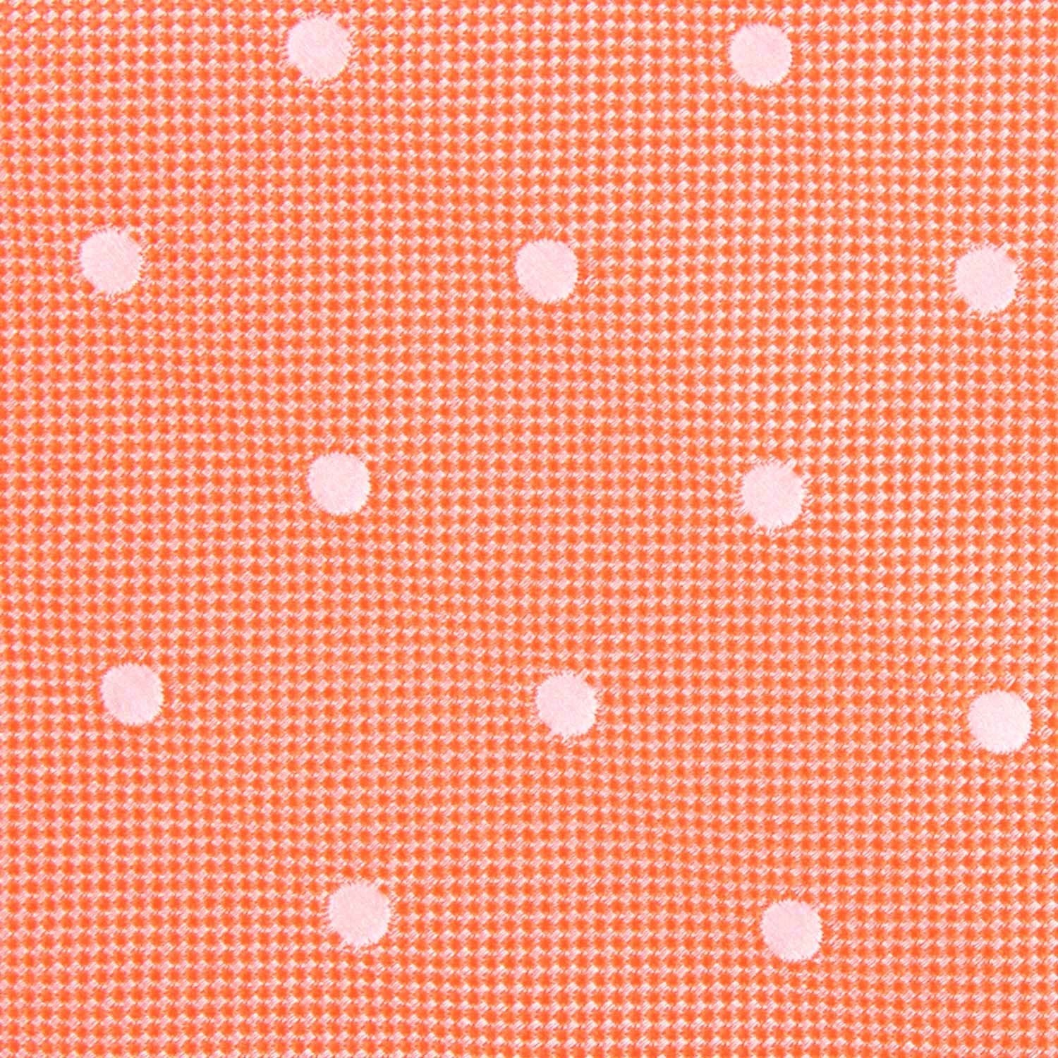 Coral Orange with White Polka Dots Bow Tie