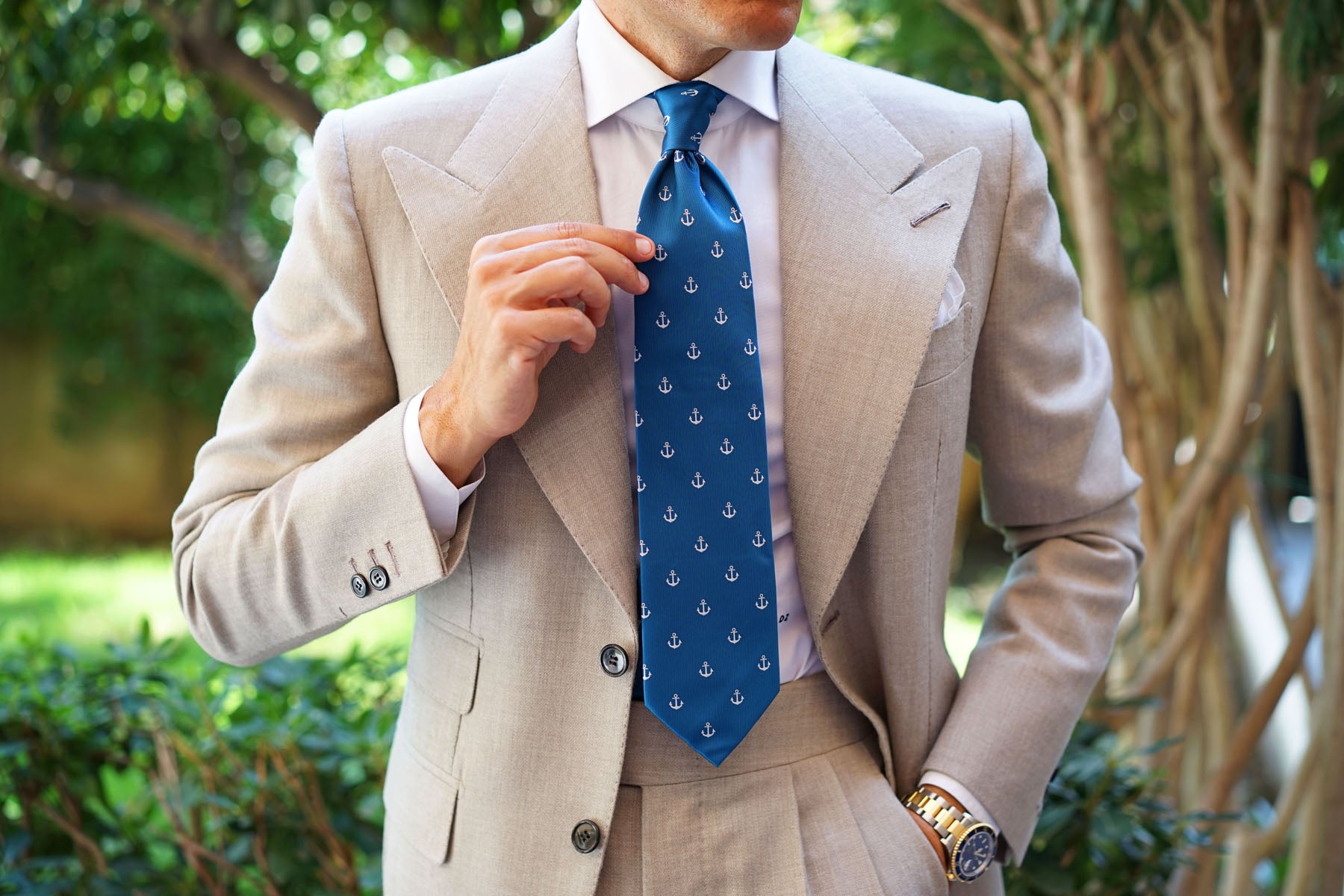 The OTAA Teal Blue Anchor Necktie