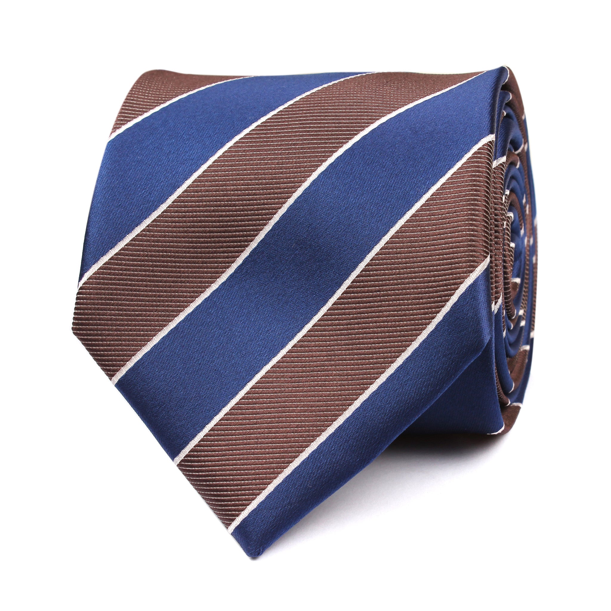 Navy Blue Black White Diagonal Tie