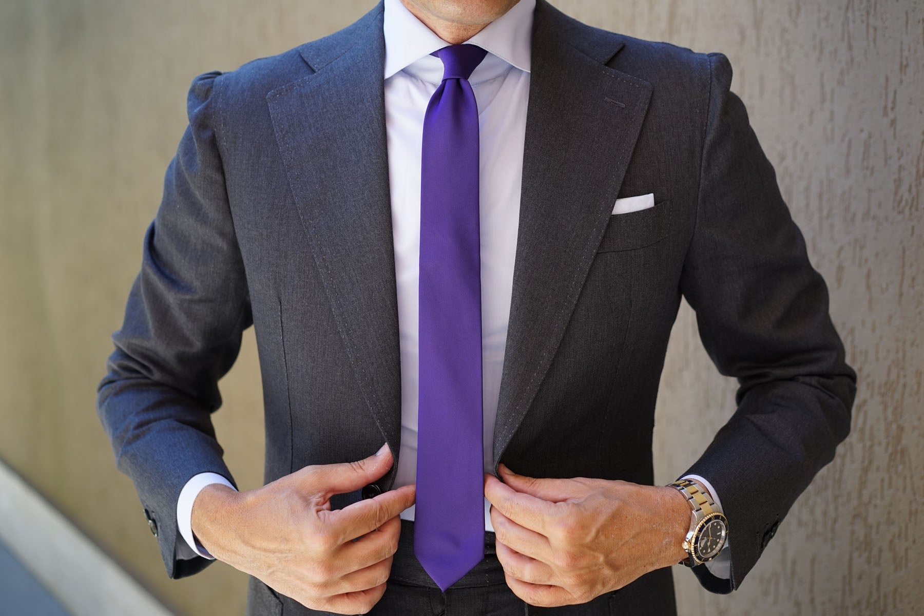 Royal Purple Skinny Tie