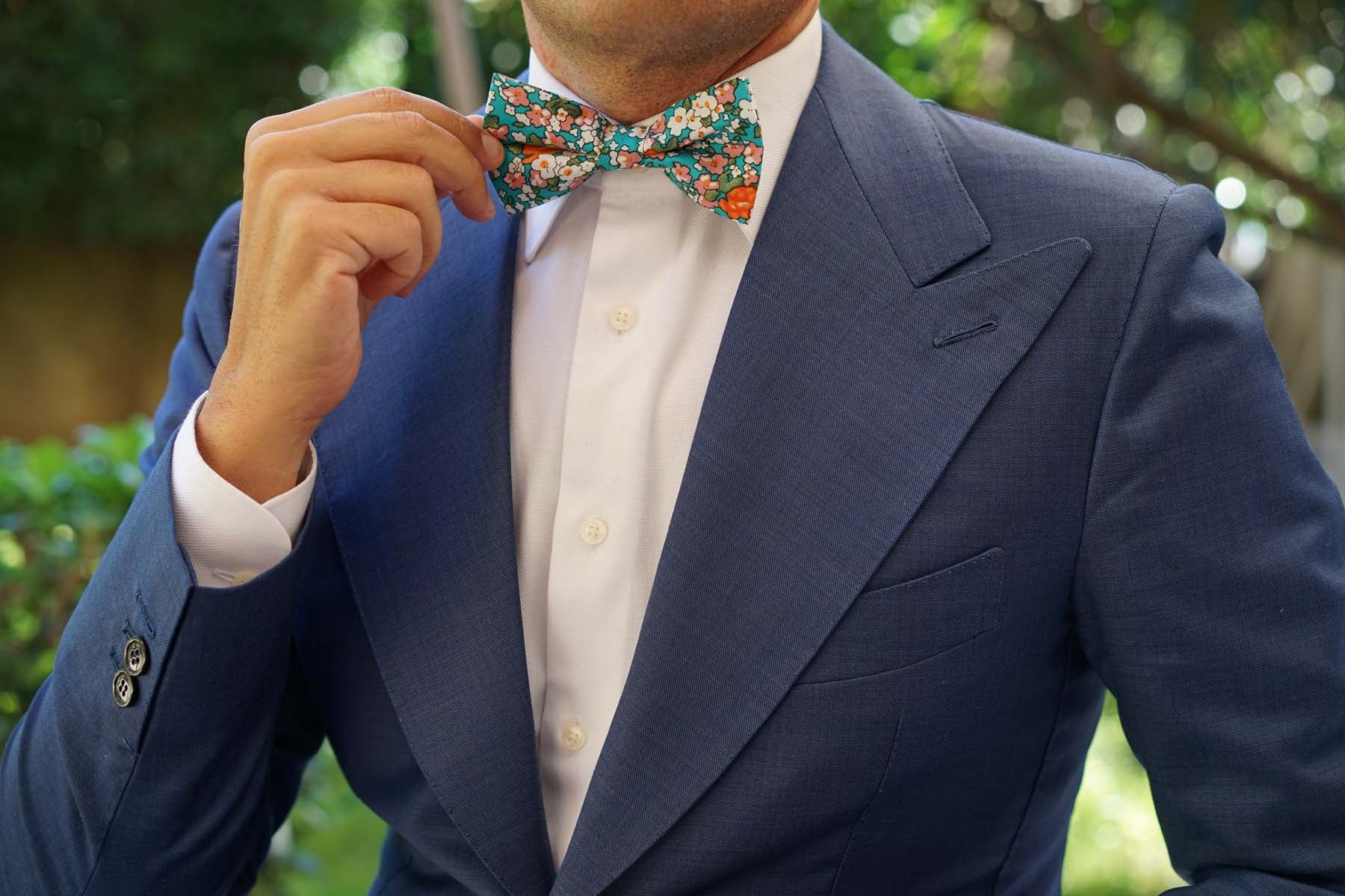 British Virgin Island Floral Bow Tie