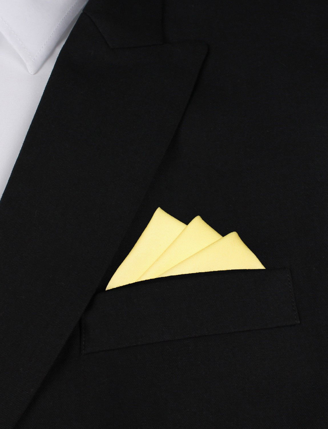 Pastel Yellow Cotton Pocket Square