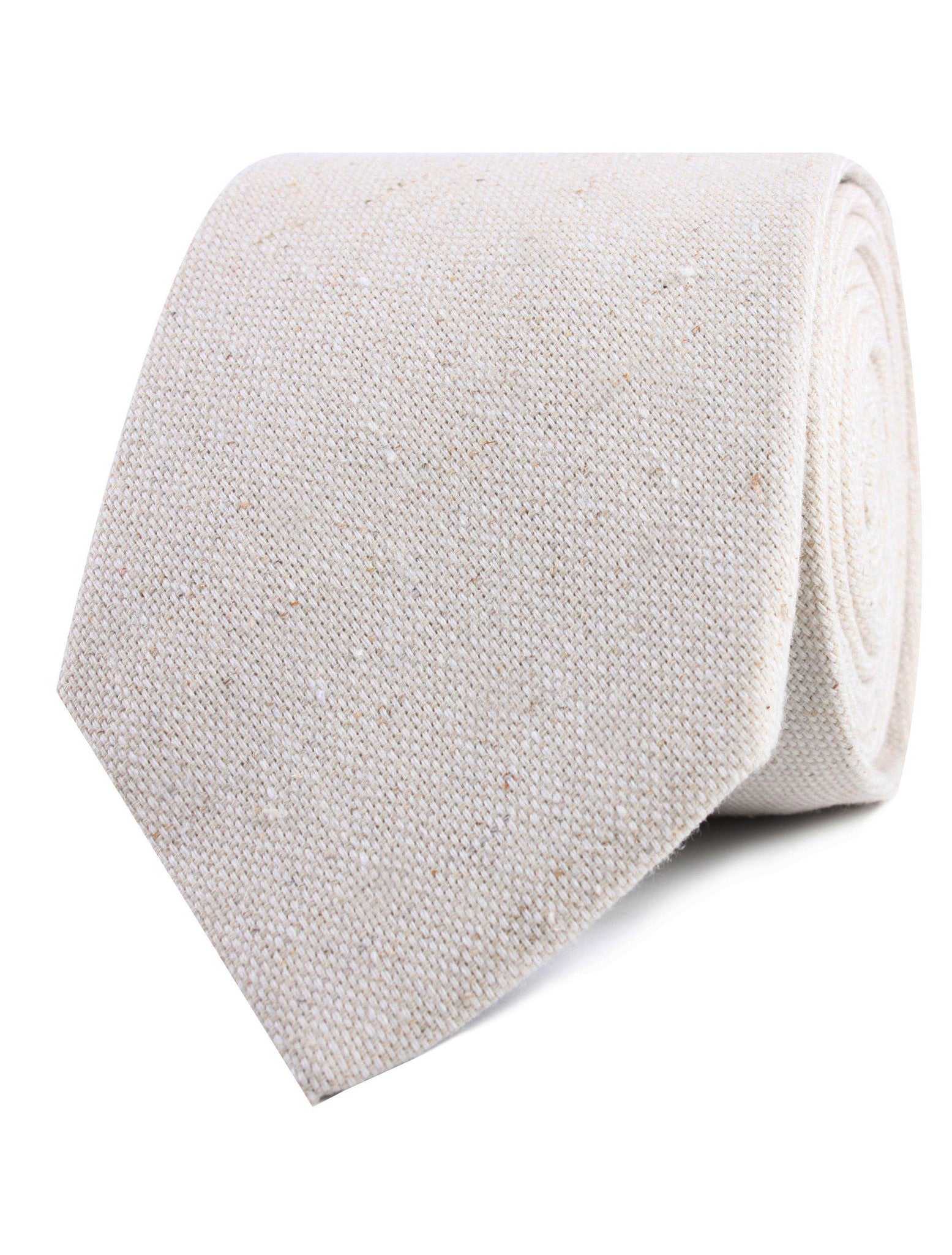 Dry Khaki White Linen Tie