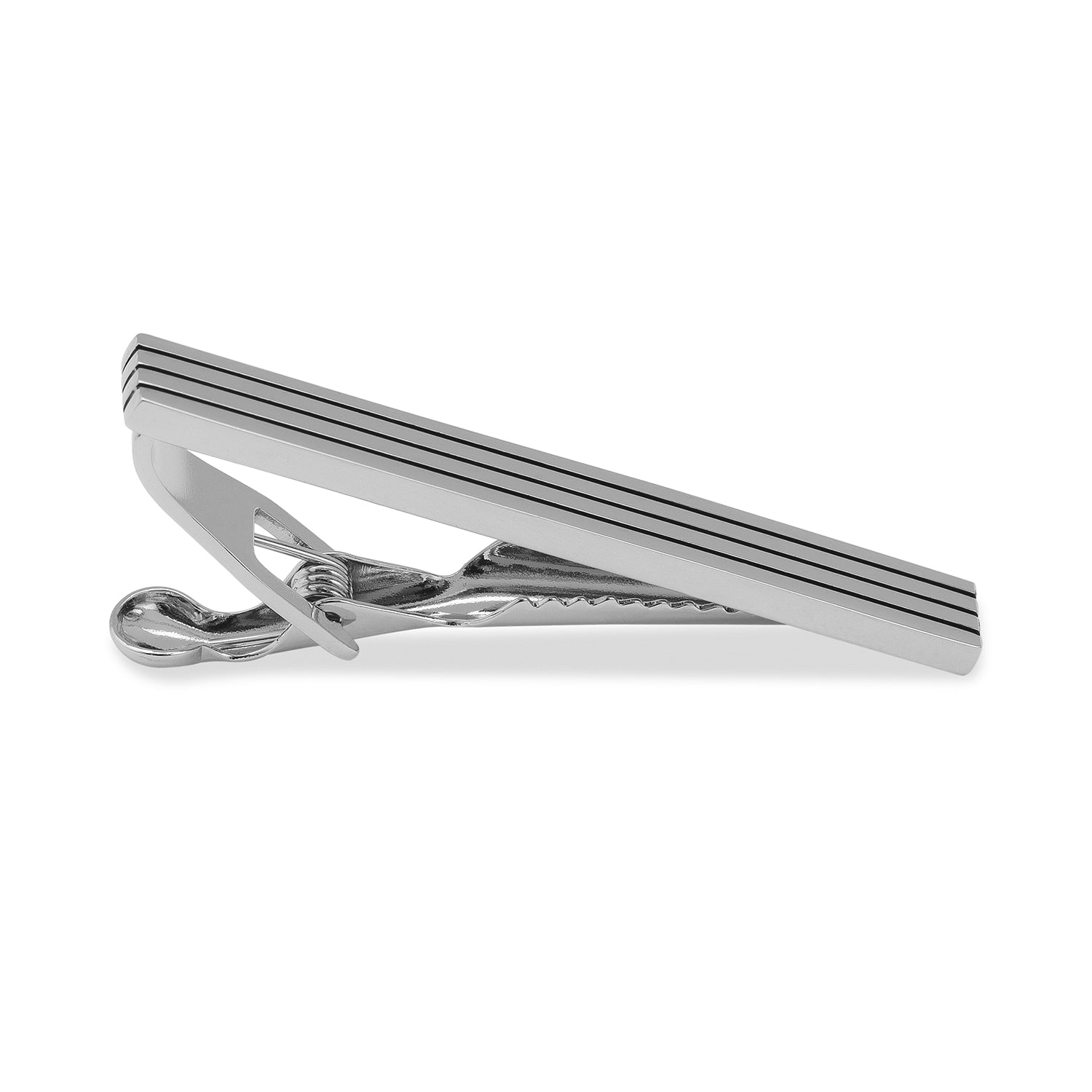 Logan Silver and Black Tie Bar