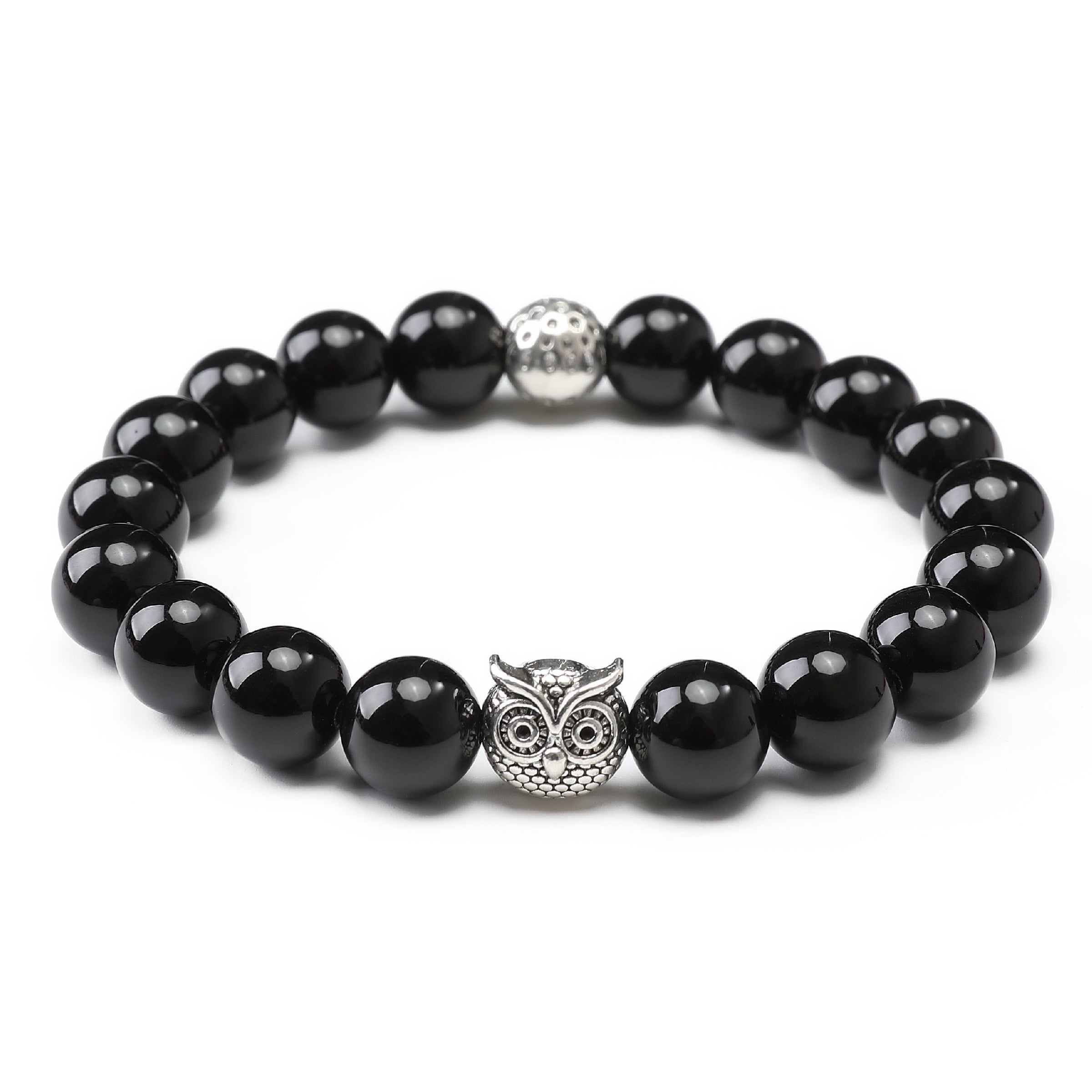 Black Onyx Hedwig Owl Bracelet