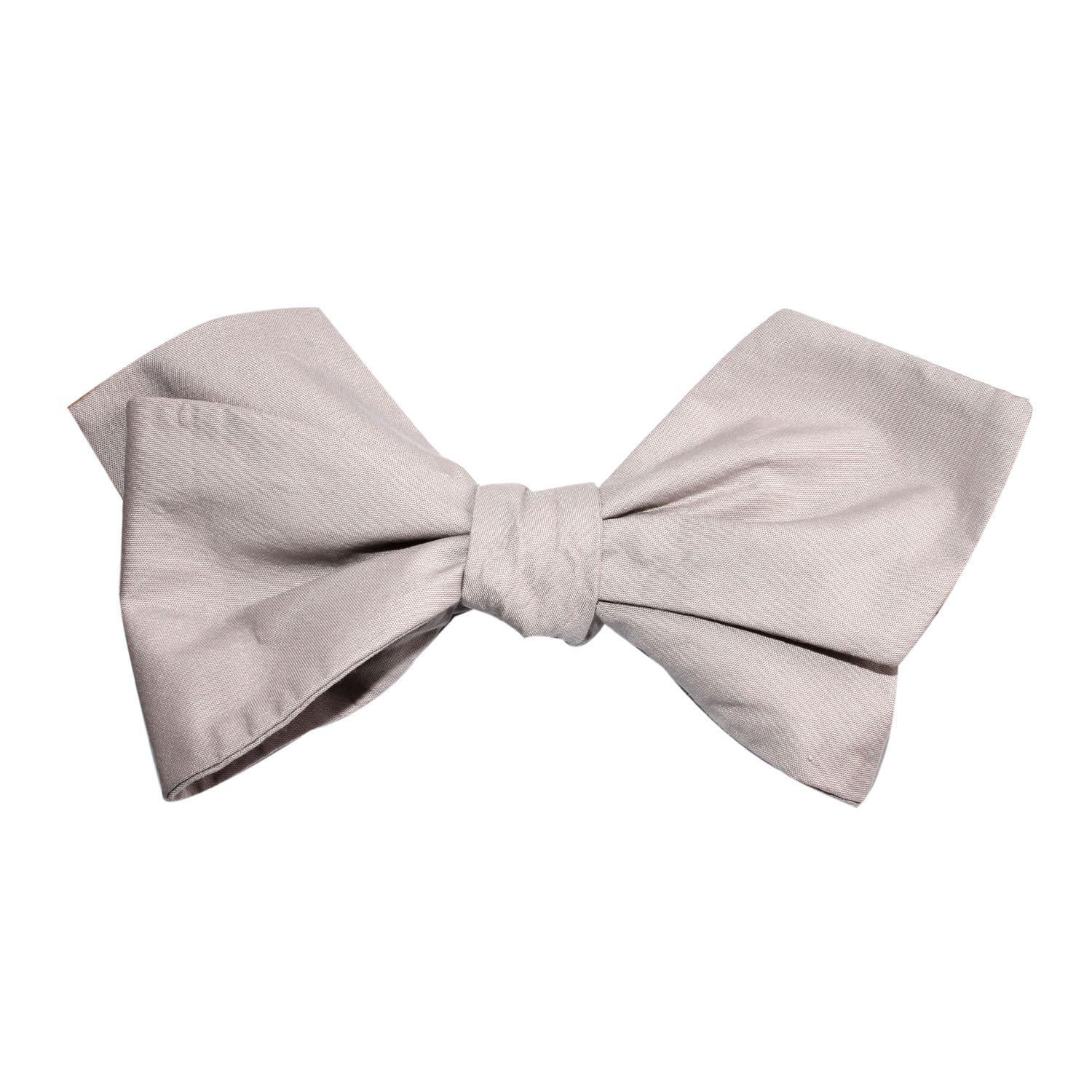 Gainsboro Light Gray Cotton Self Tie Diamond Tip Bow Tie