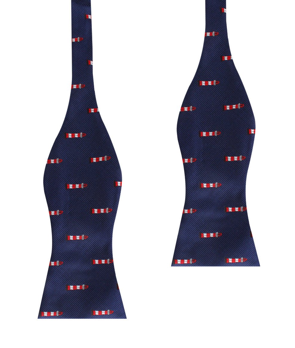 Nautical Lighthouse Self Bow Tie