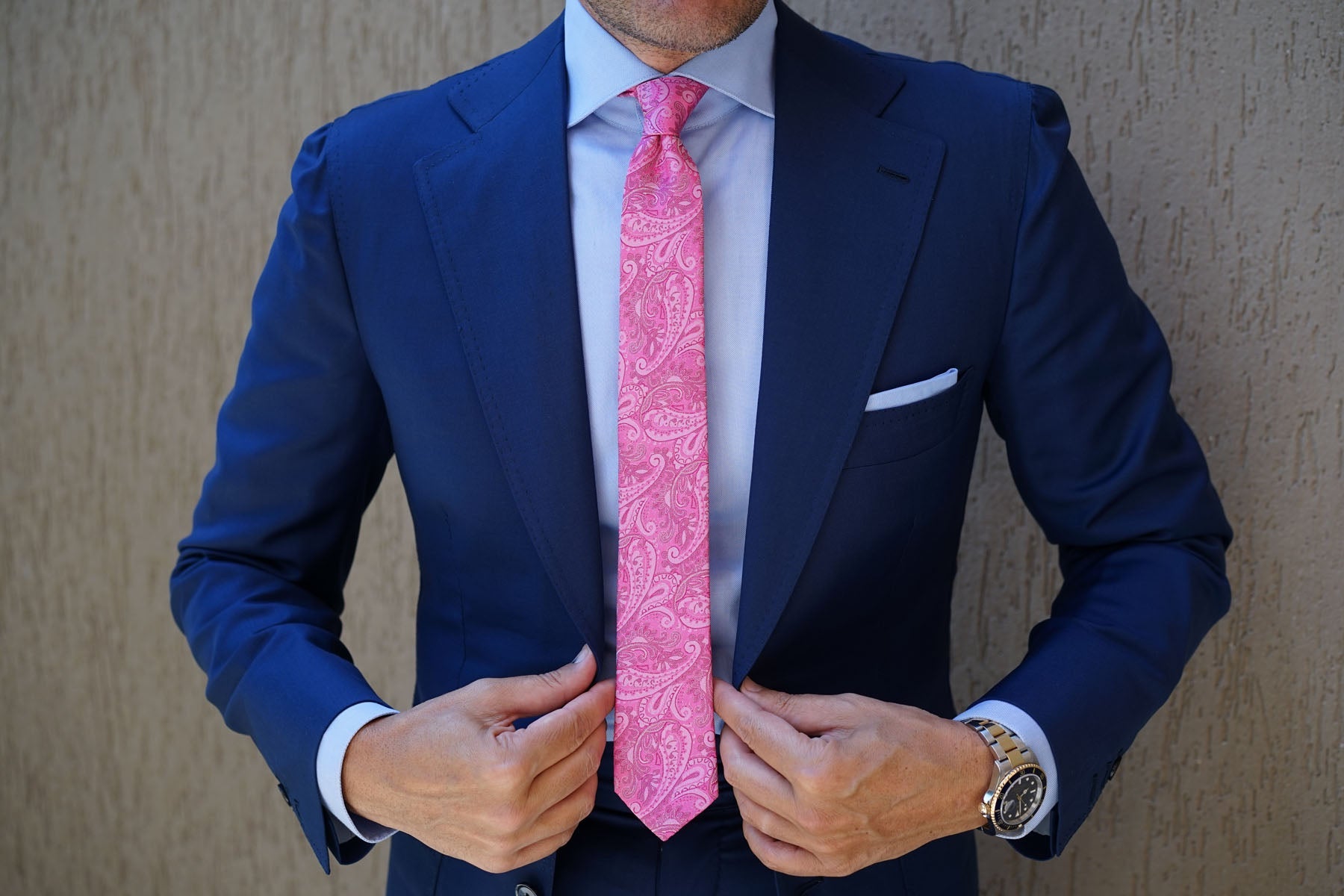 Paisley Pink - Skinny Tie