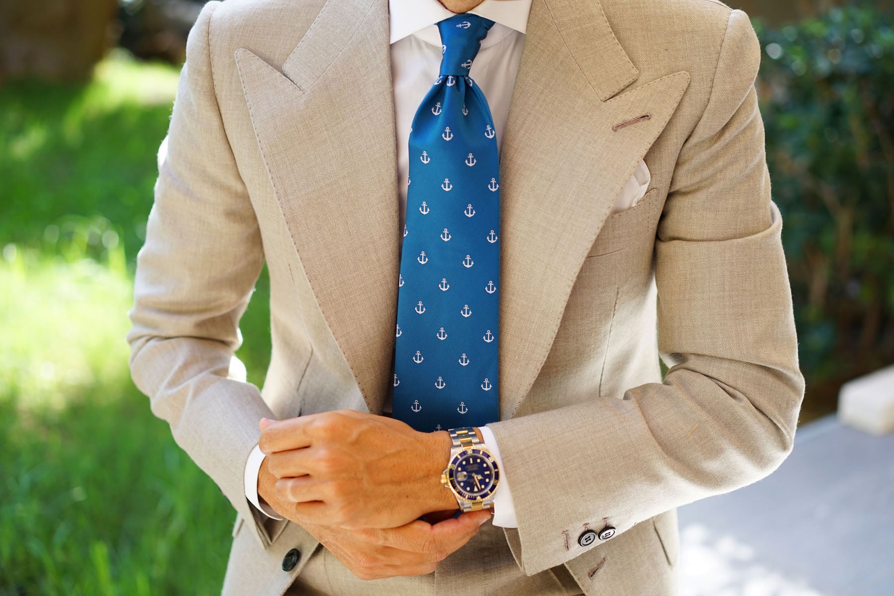 The OTAA Teal Blue Anchor Necktie