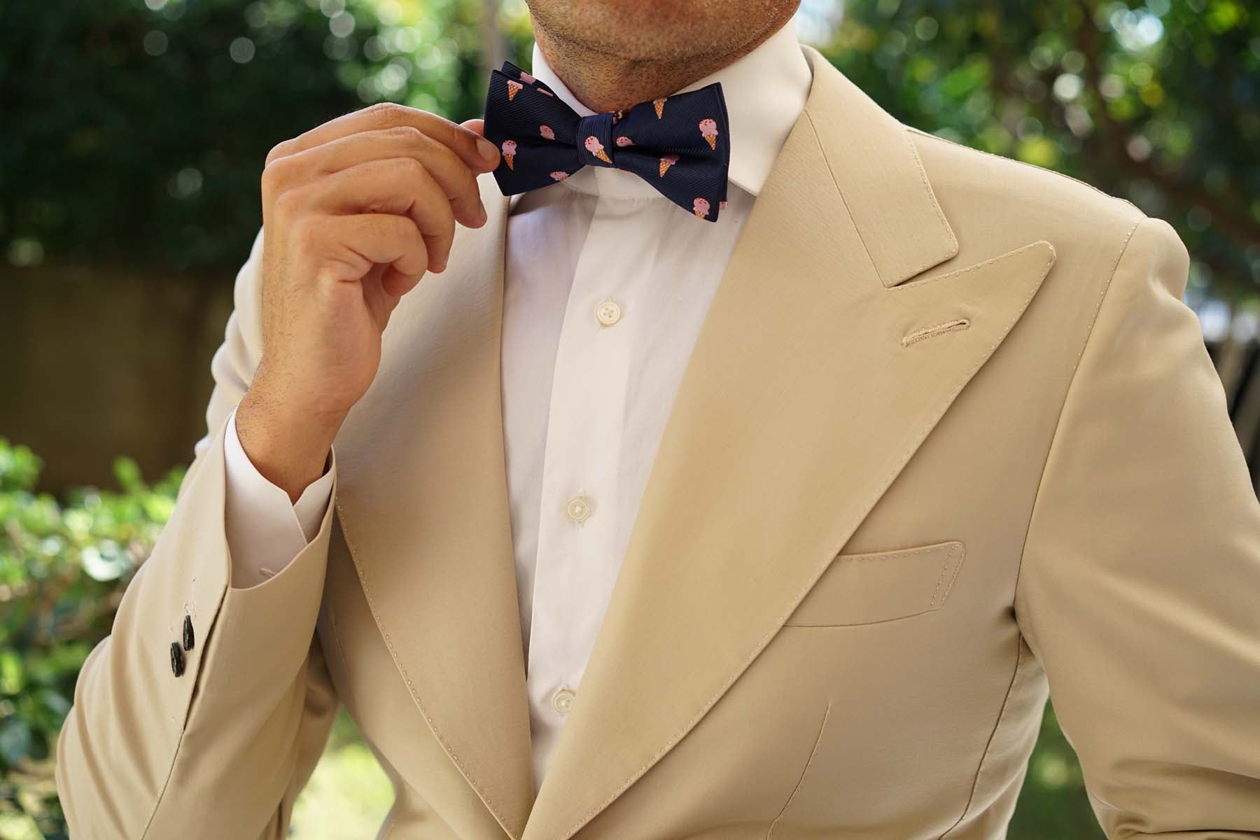 Strawberry Ice Cream Bow Tie