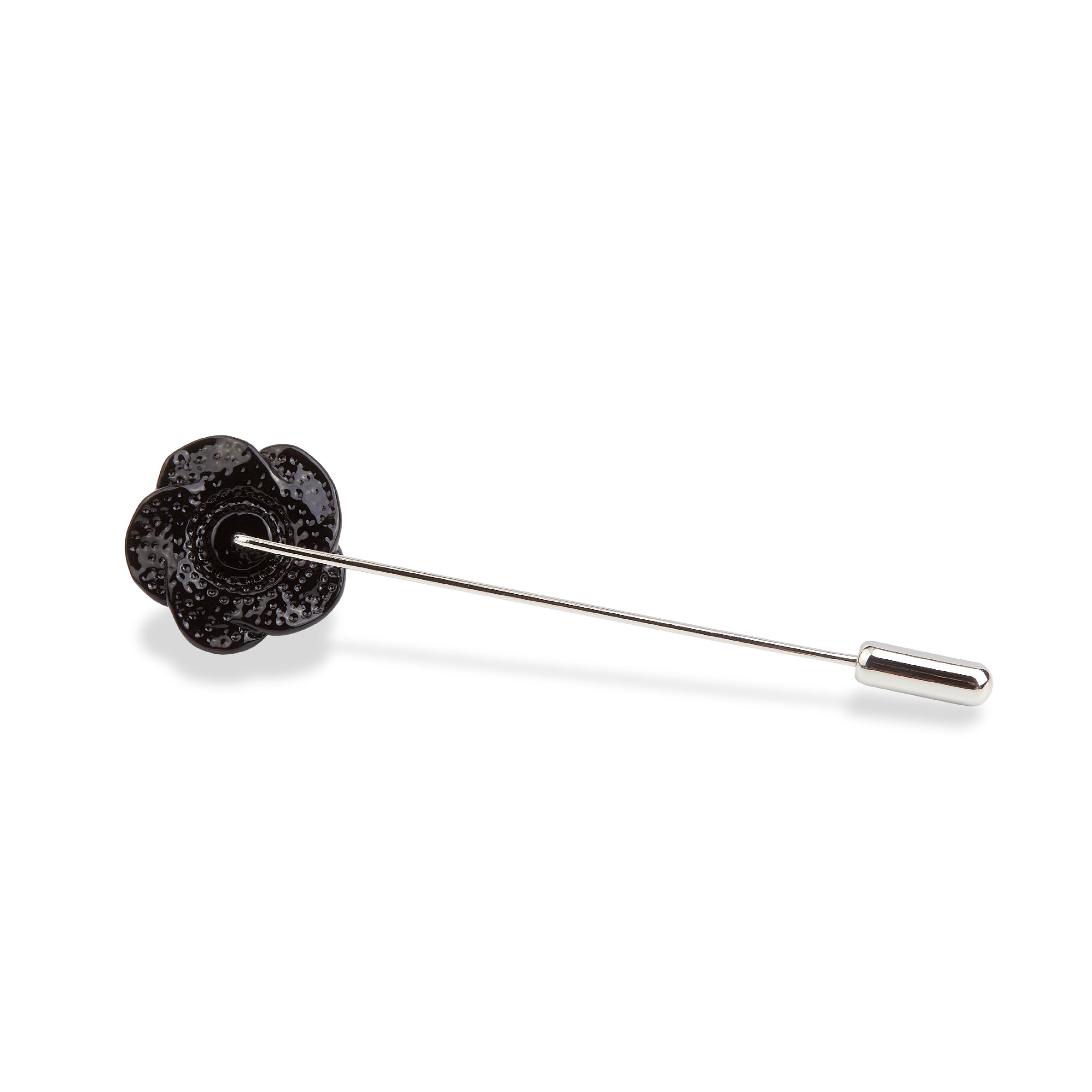 Black Rose Metal Lapel Pin