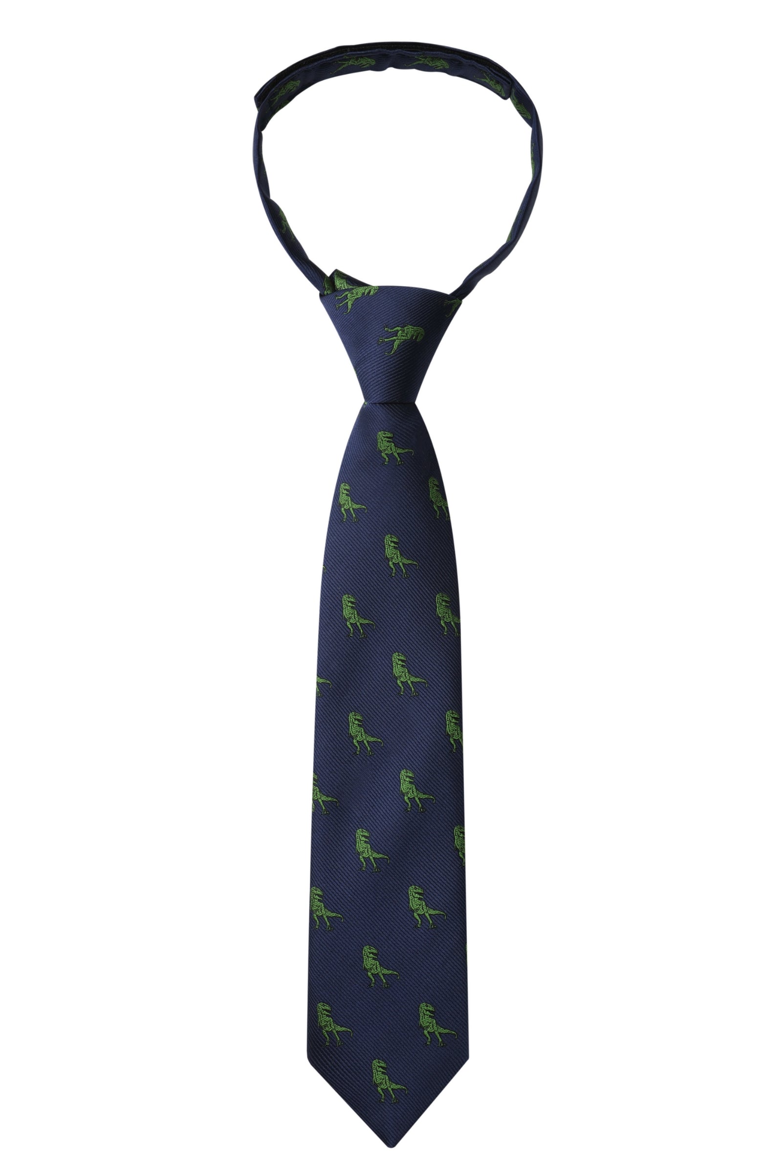 Green T-Rex Dinosaur Kids Necktie