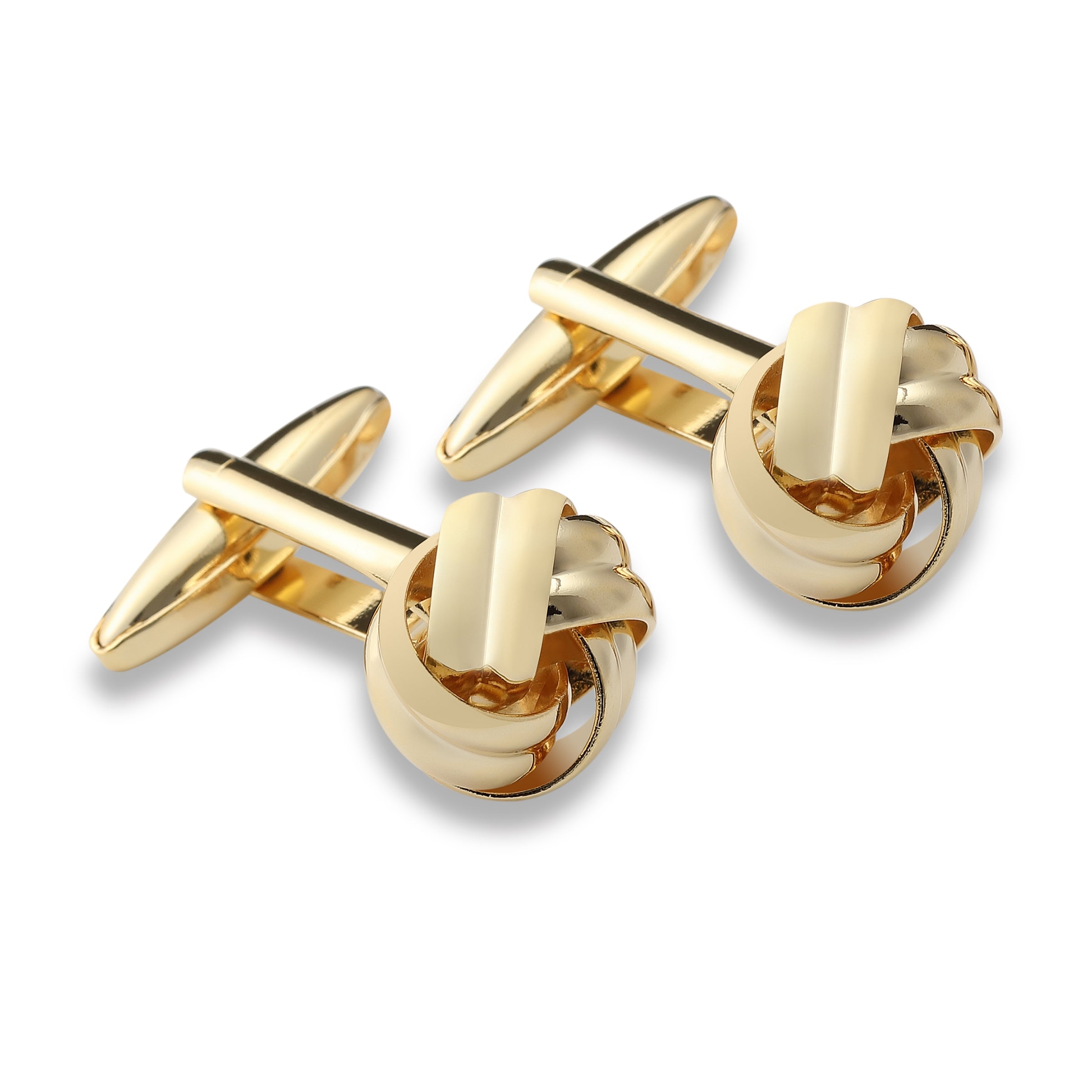 Golden Elegance Knot Cufflinks