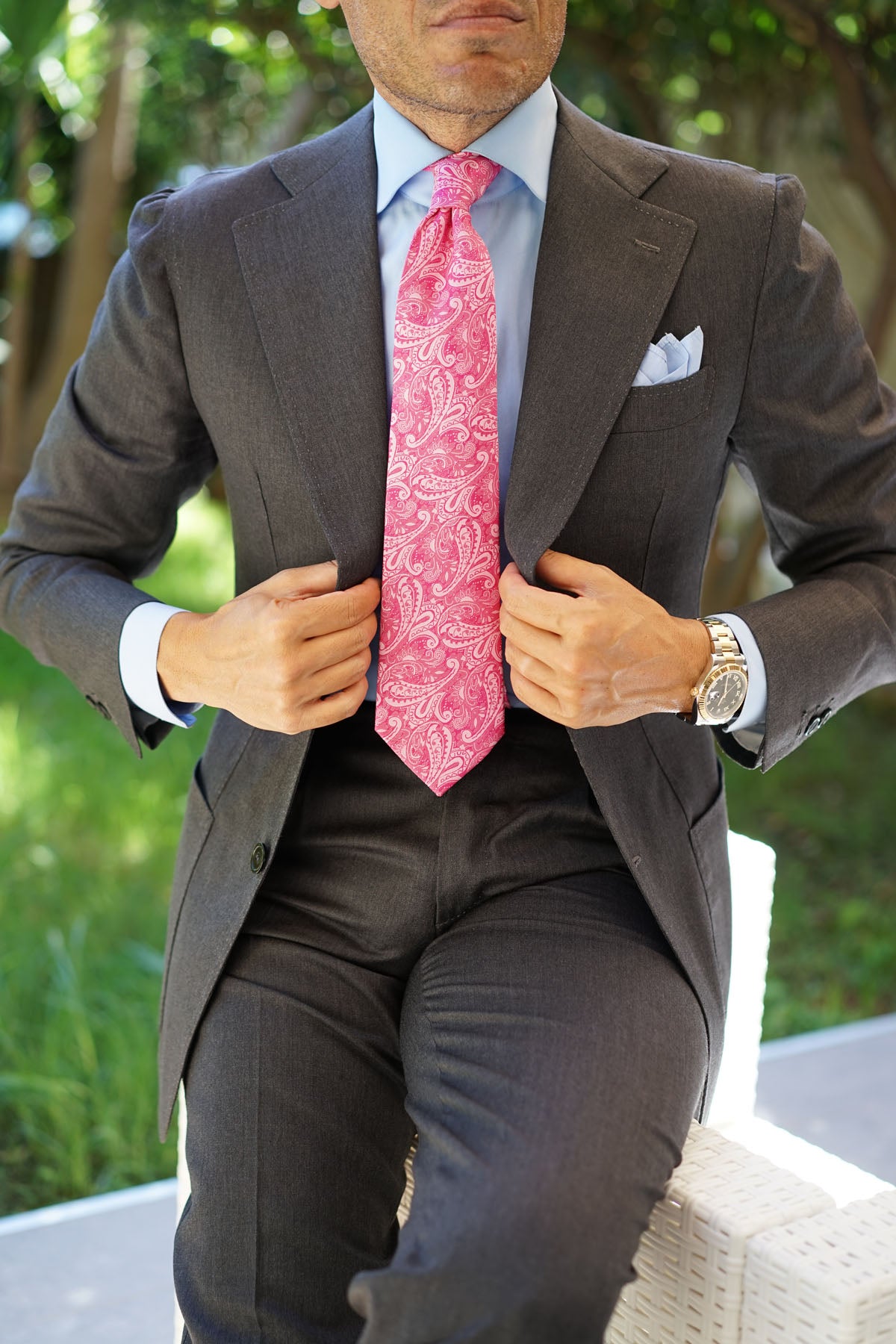 Paisley Pink Tie