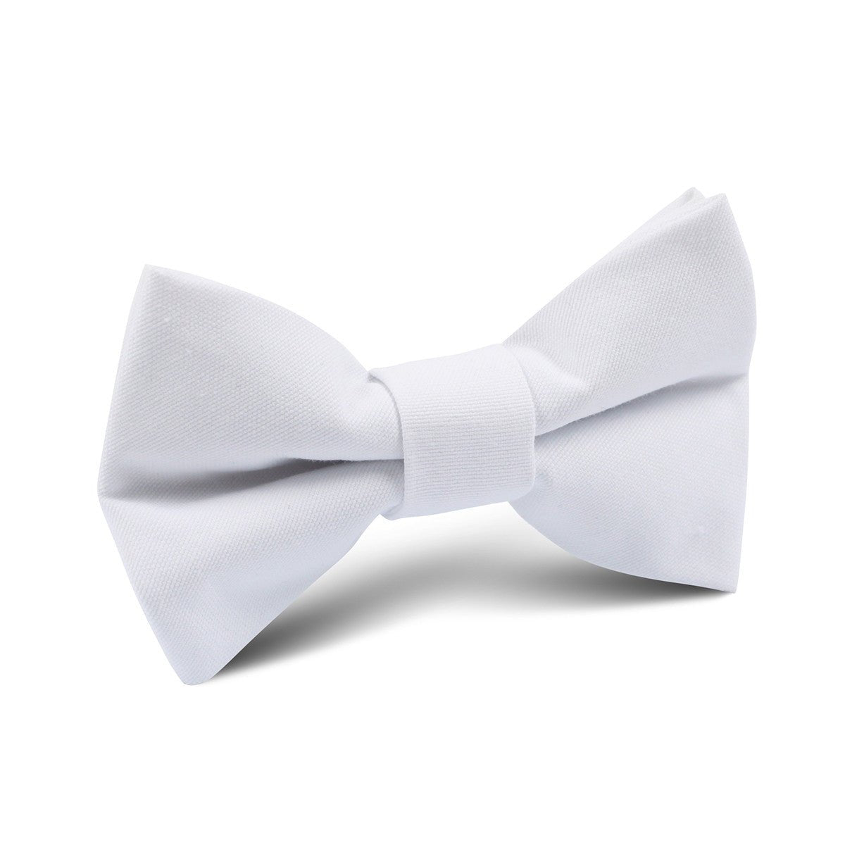 The OTAA White Cotton Kids Bow Tie