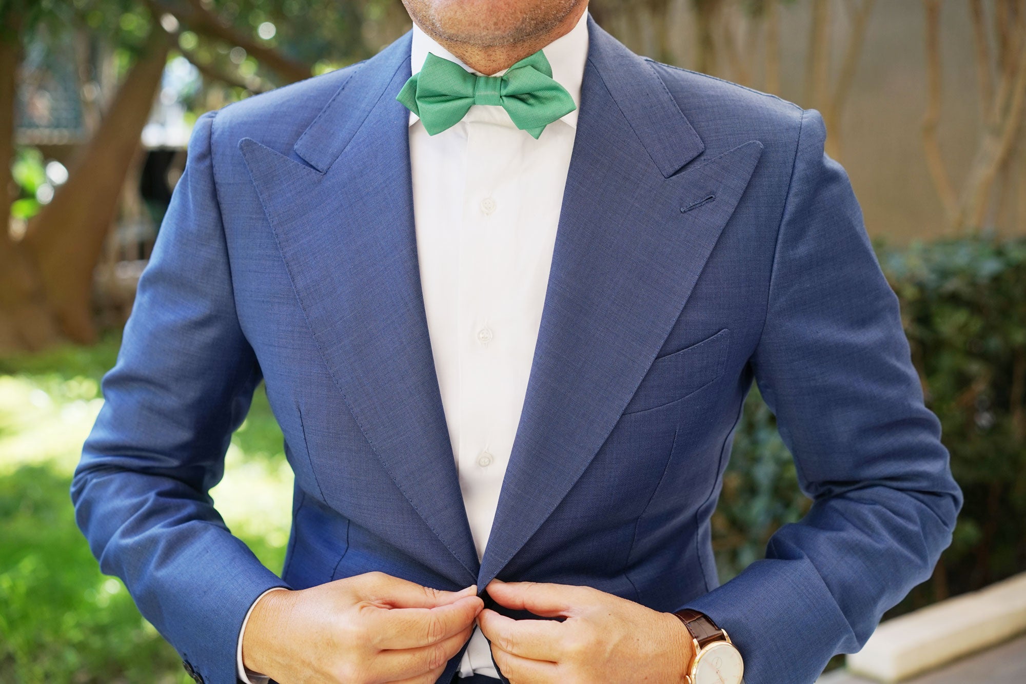 Brazilian Green Diamond Bow Tie