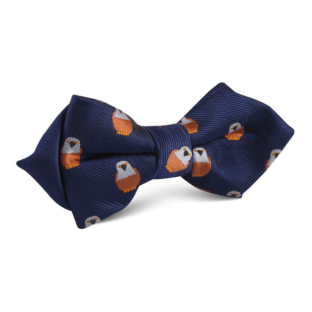 Brown Pigeon Bird Diamond Bow Tie