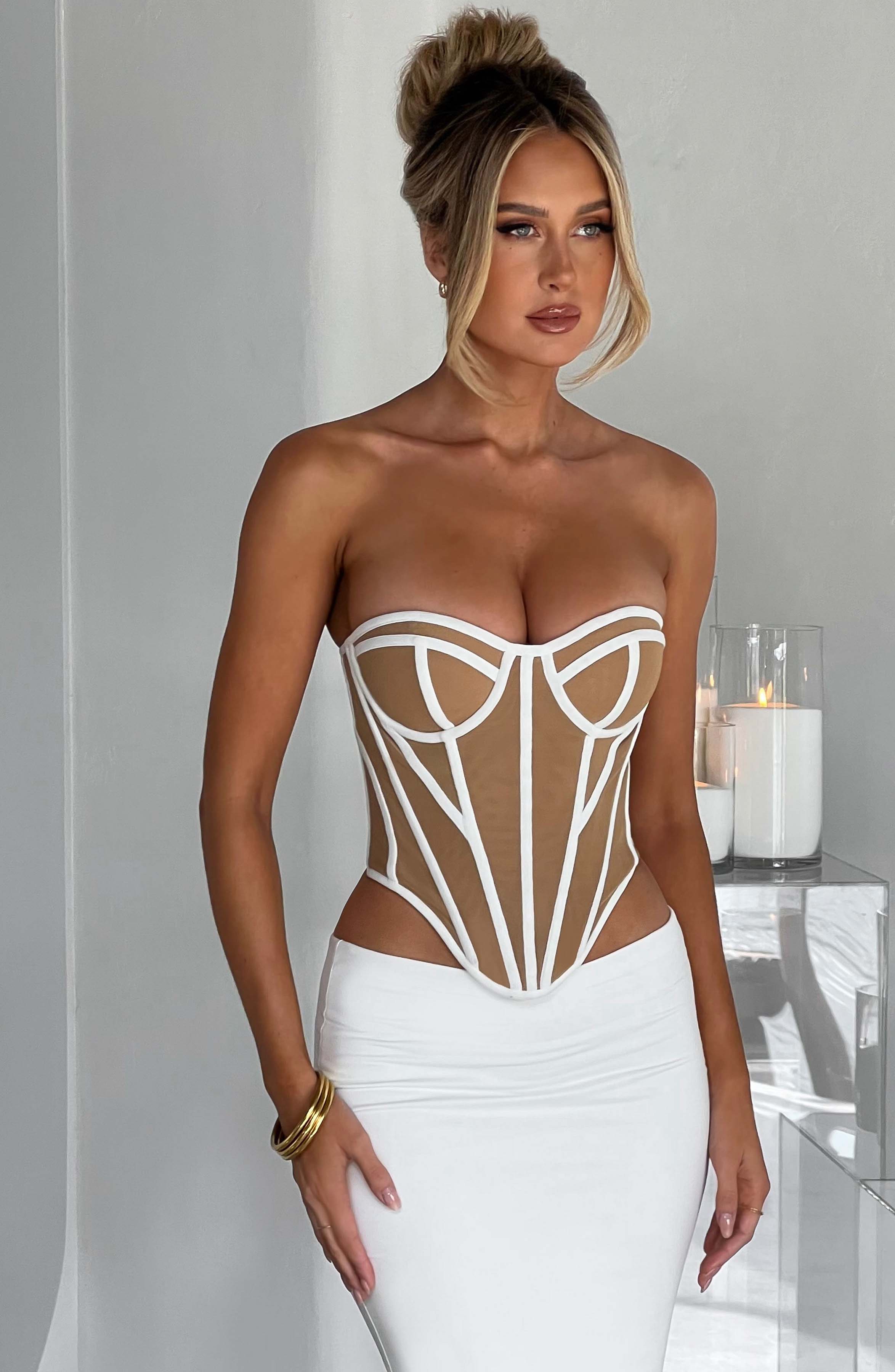 Santanna Corset - Ivory/Nude