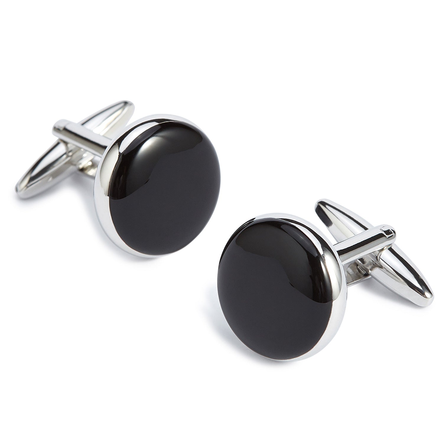 The Black Pearl Silver Cufflinks