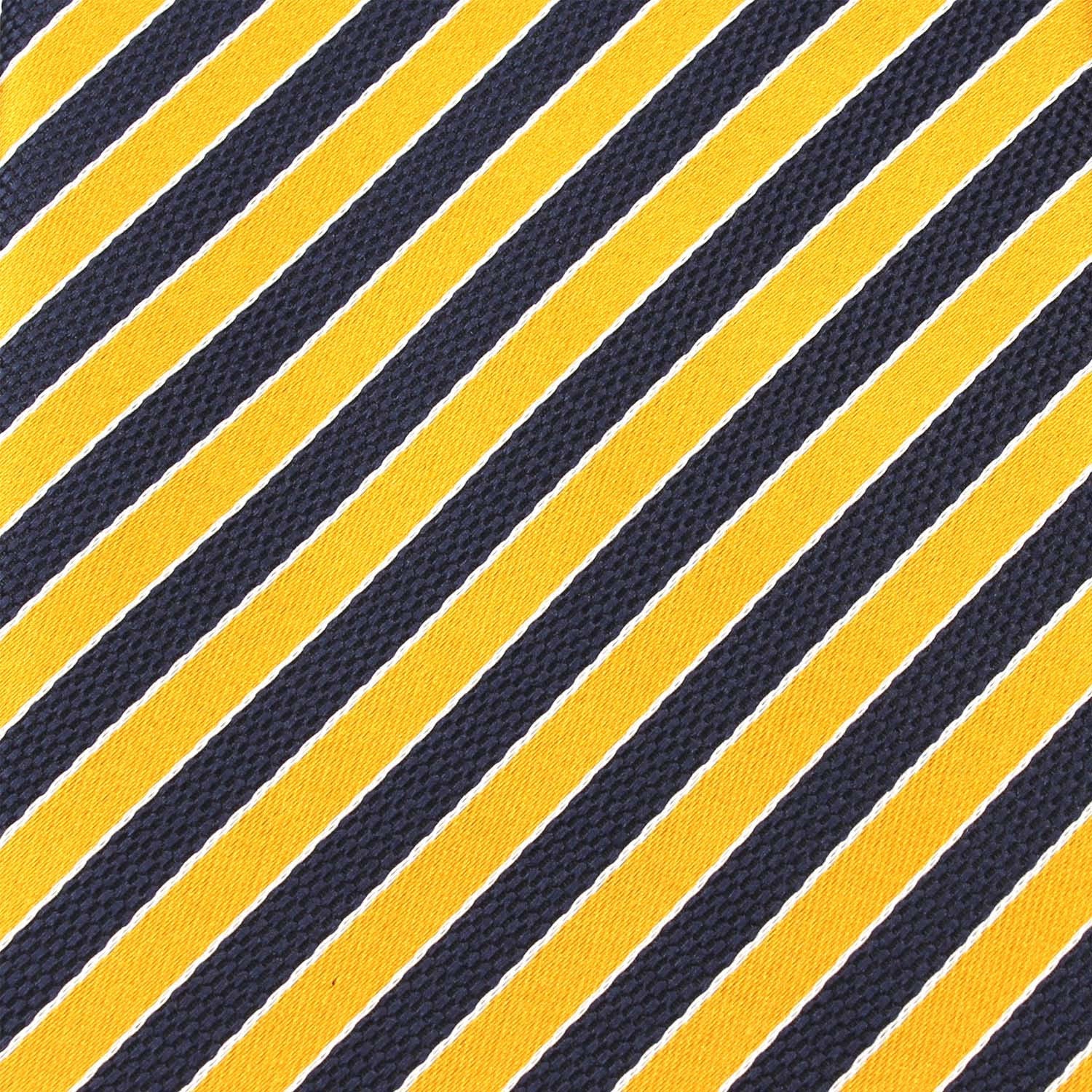 Yellow and Navy Blue Diagonal - Bow Tie (Untied)