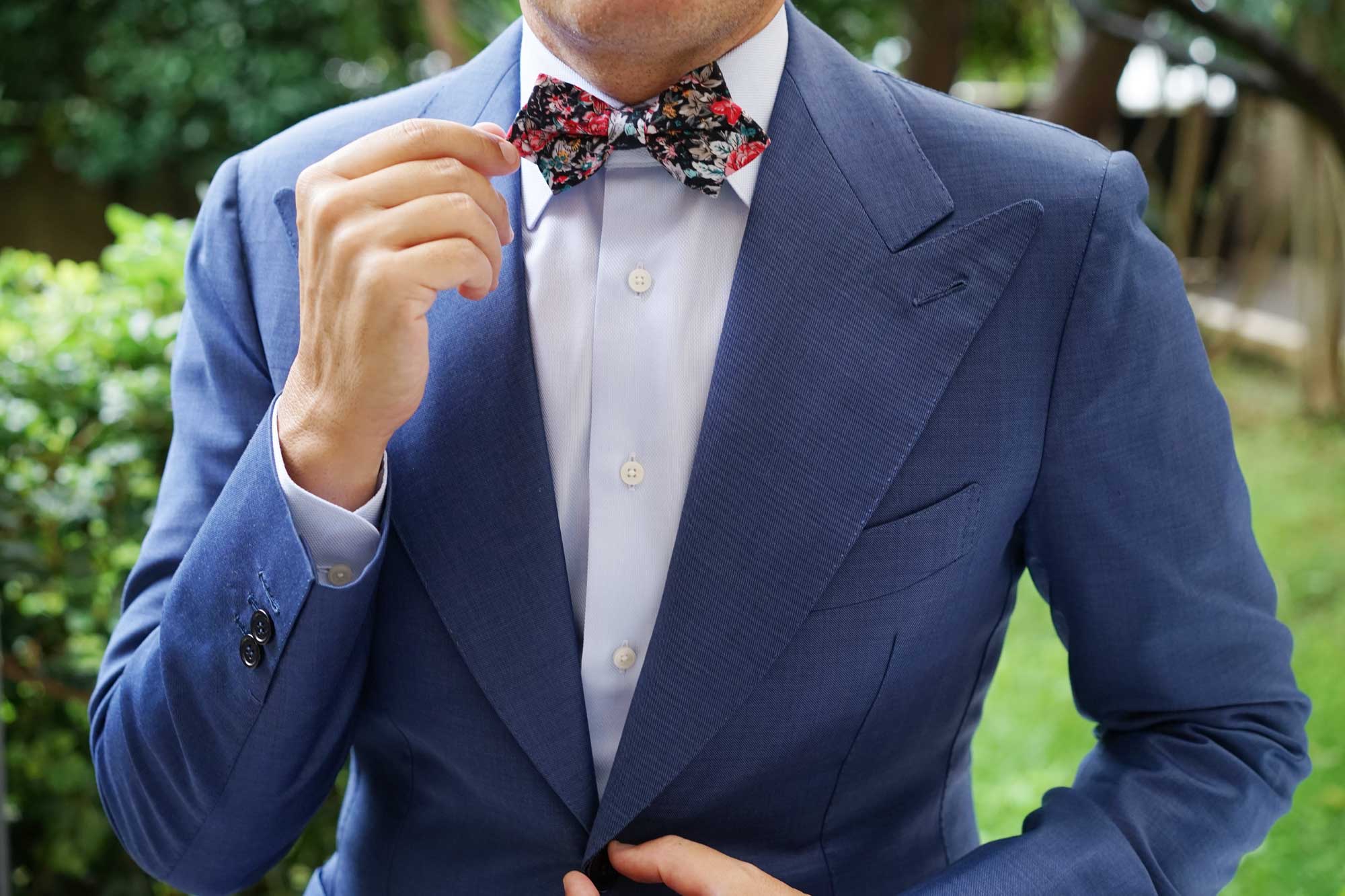 Sardinia Bloom Floral Diamond Bow Tie