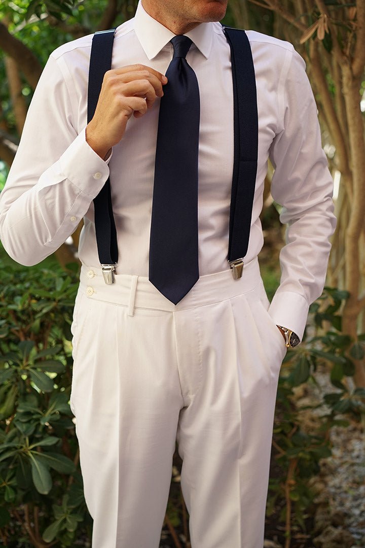 Navy Blue Suspender Braces