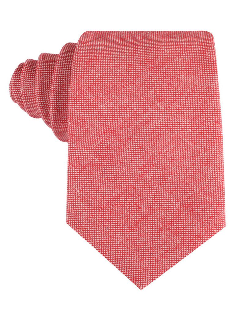 Venetian Red Linen Tie