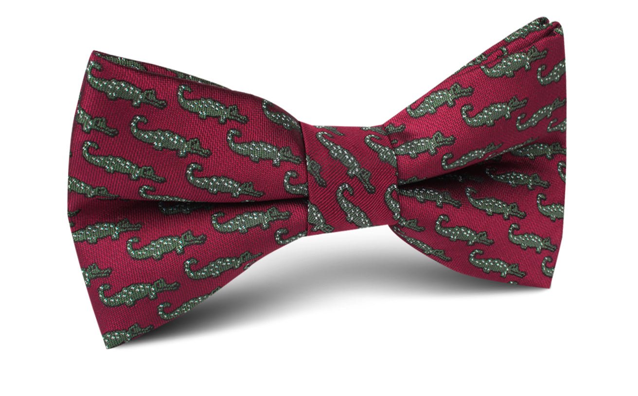 Burgundy Crocodile Dundee Bow Tie