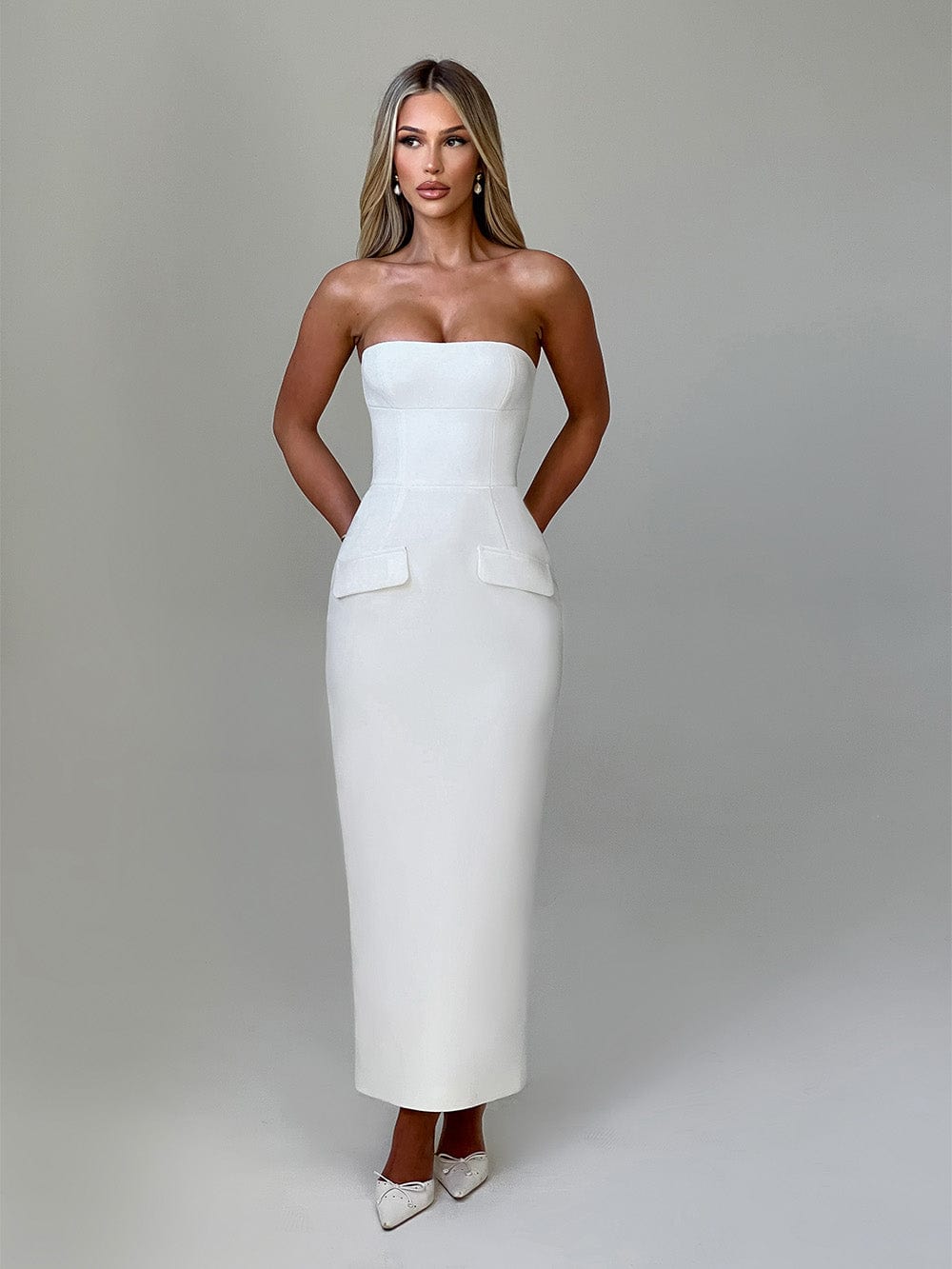 Roxanne Midaxi Dress - Ivory